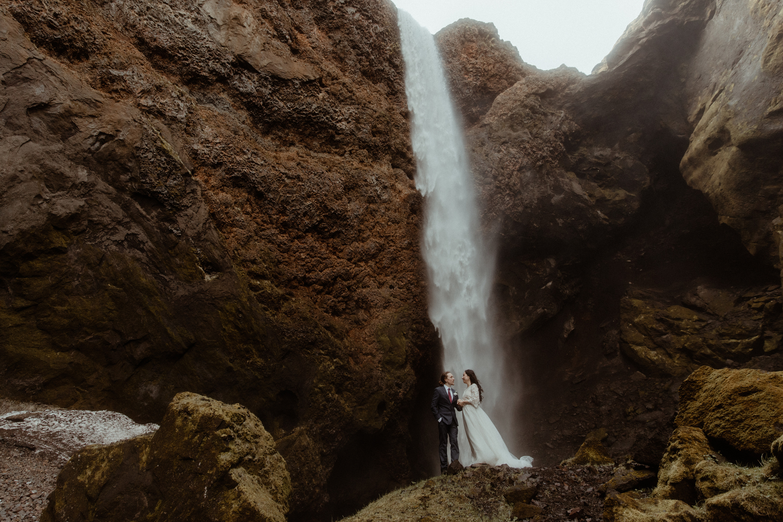 Hiking Iceland Elopement. Iceland elopement photographer & videographer