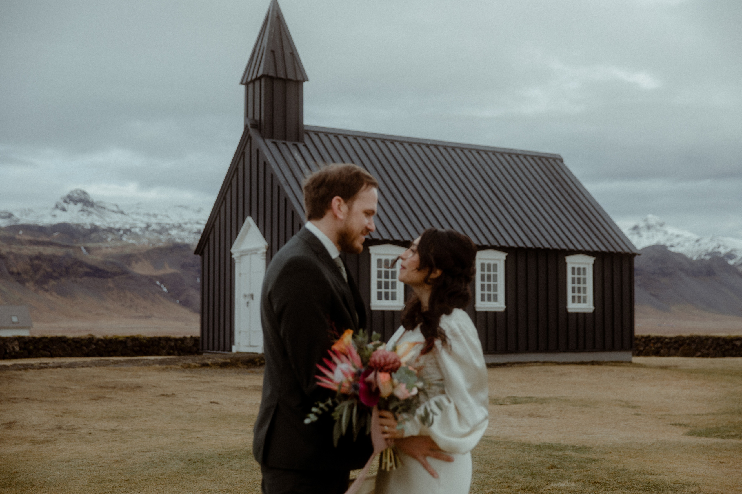Elopement at Snaefellsnes Iceland | Wedding photos with Icelandic horses. Iceland elopement photo and video | Nikolaichik Photo