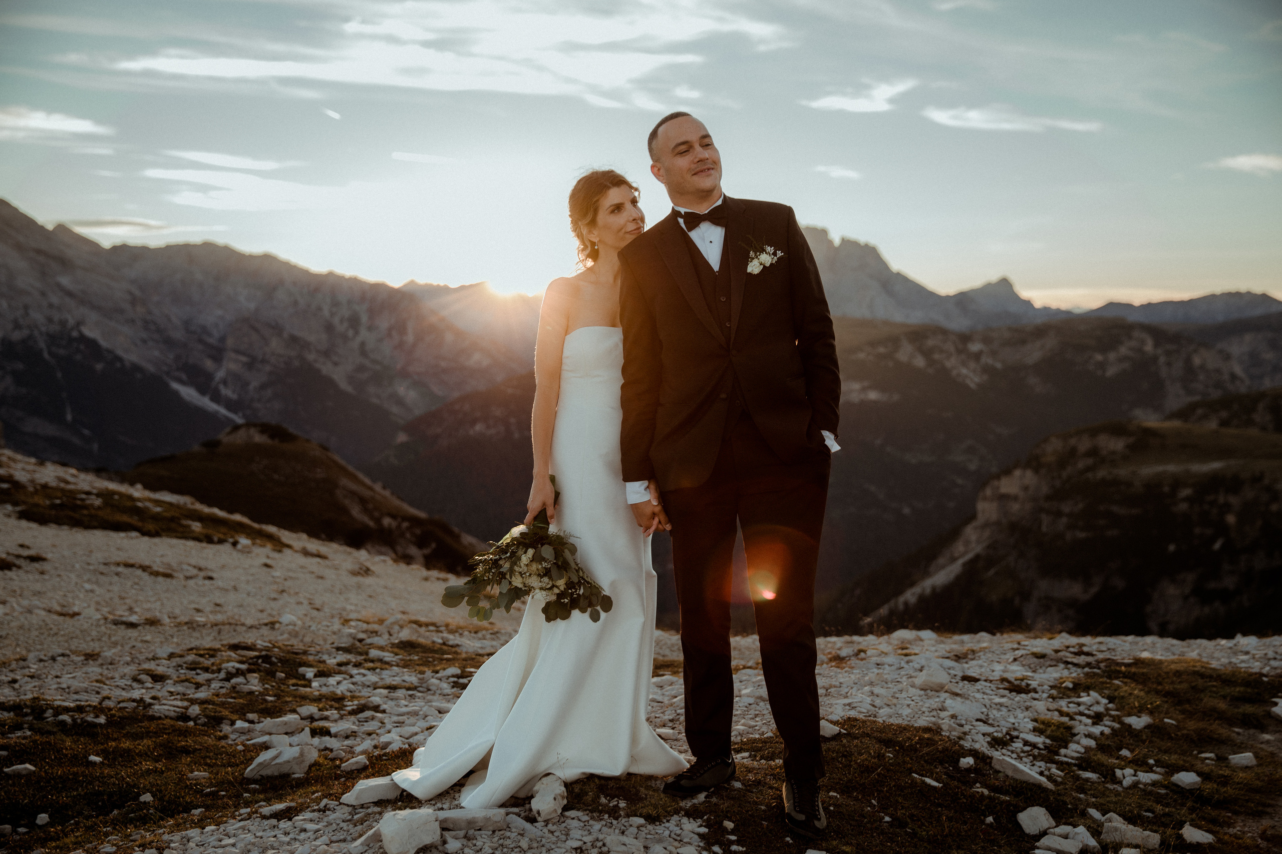 Sunrise Dolomites Elopement. Iceland elopement photographer & videographer