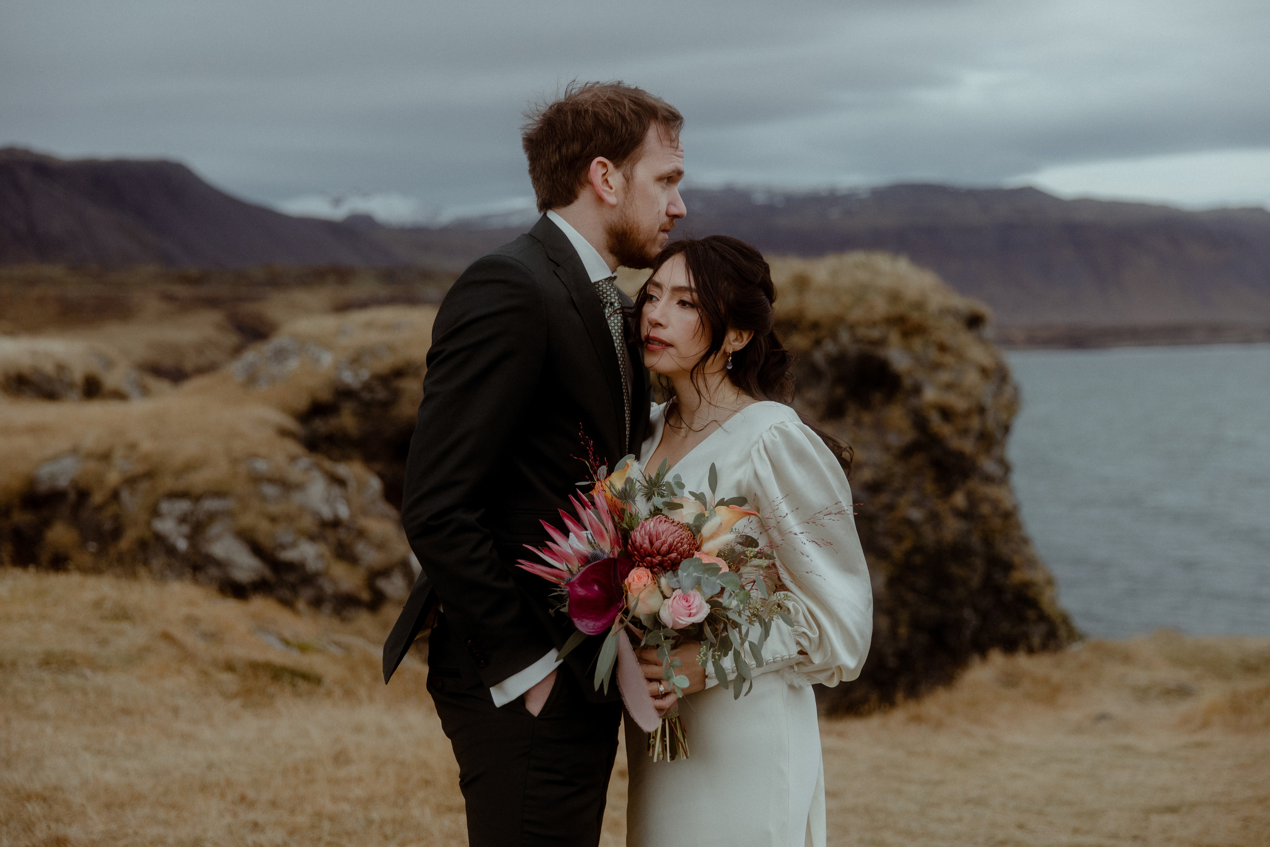 Elopement at Snaefellsnes Iceland | Wedding photos with Icelandic horses. Iceland elopement photo and video | Nikolaichik Photo