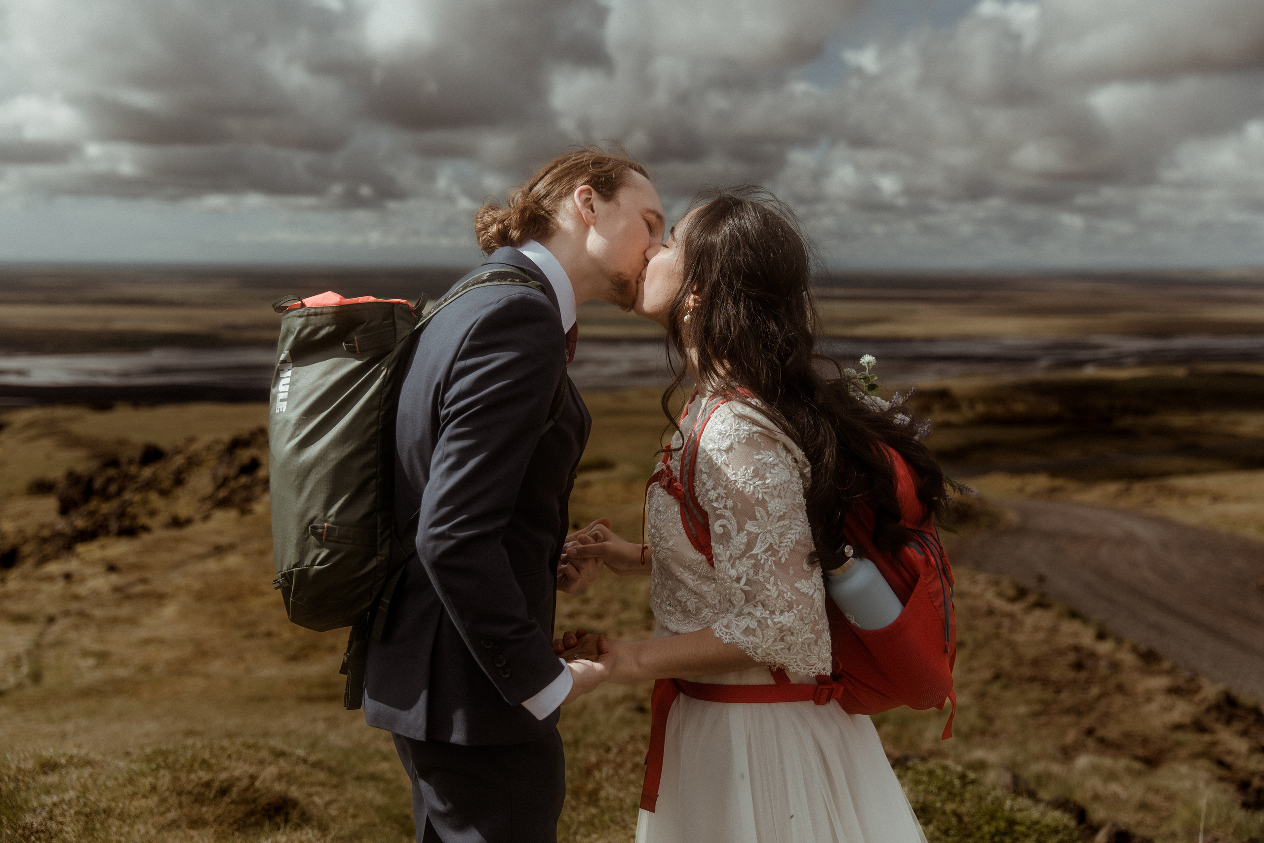 Hiking Iceland Elopement. Iceland elopement photographer & videographer