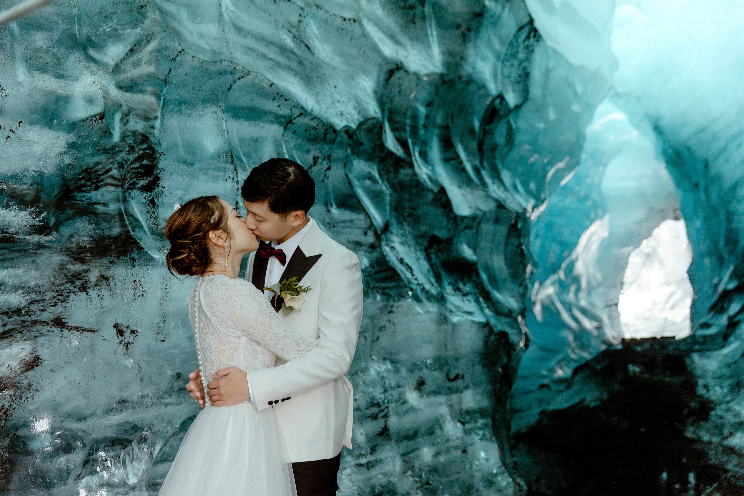Adventure Ice Cave Elopement in Iceland. Iceland elopement photographer & videographer