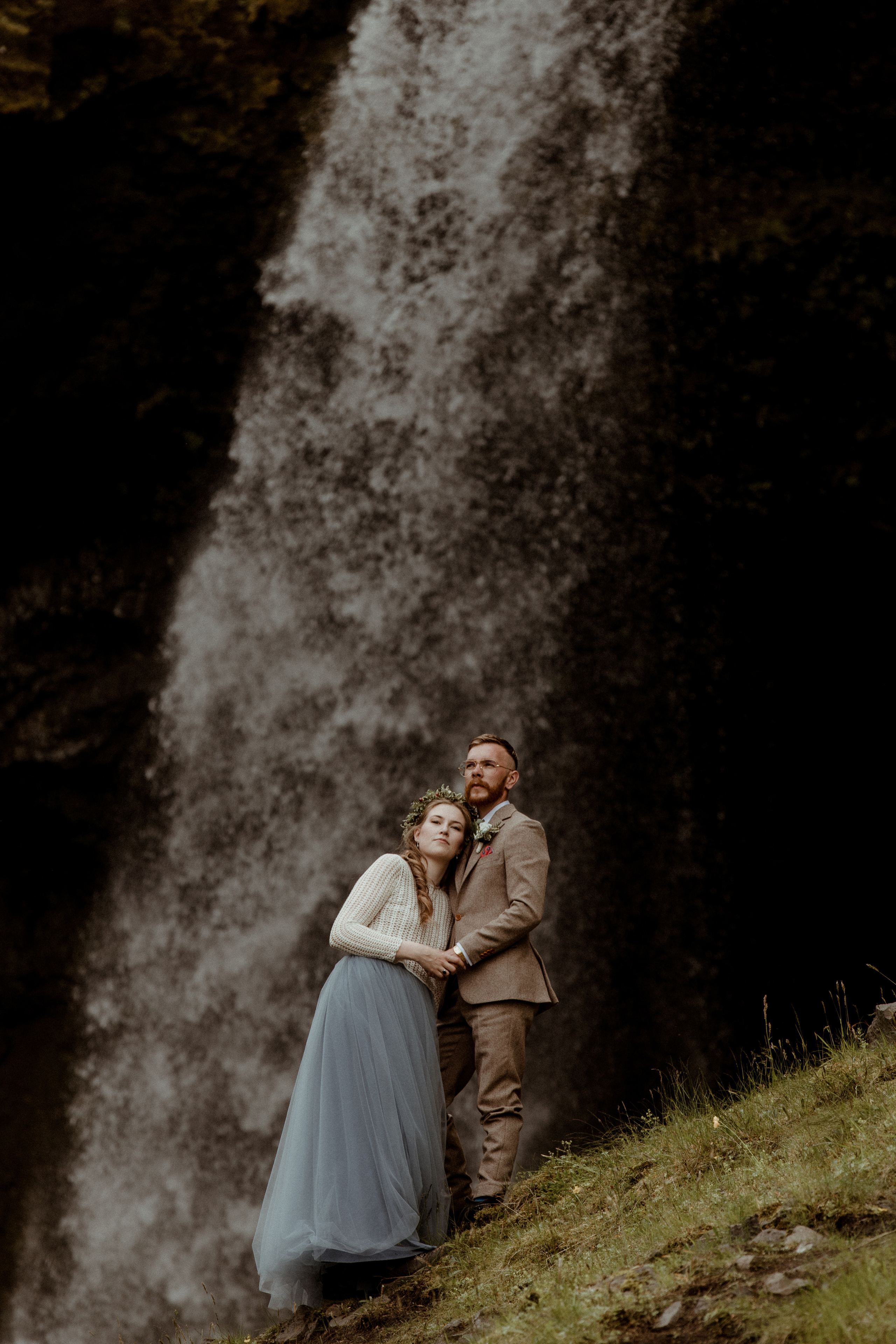 Iceland Secret Waterfall Elopement. Iceland elopement photo and video | Nikolaichik Photo