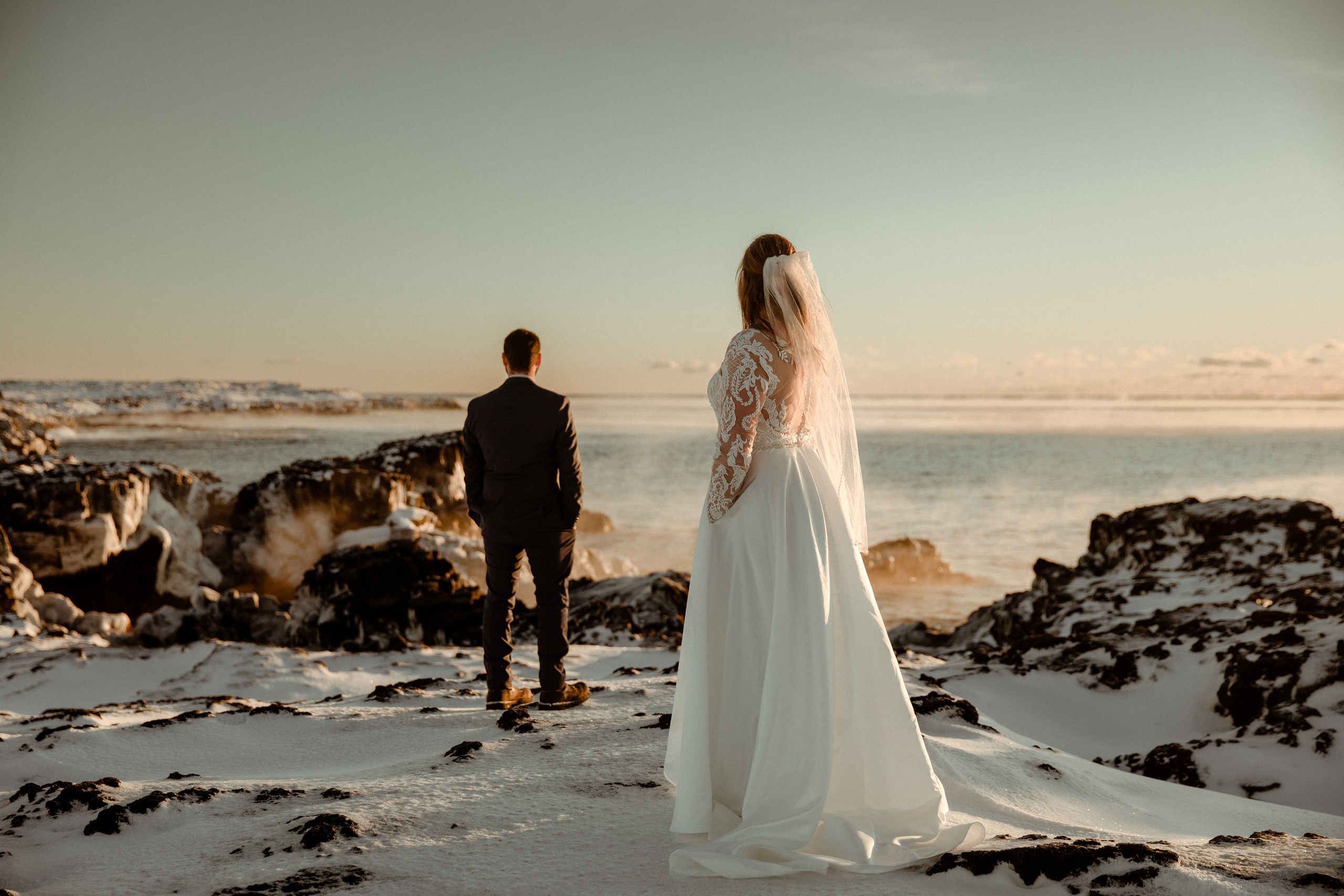 Golden Hour Elopement in Iceland. Iceland elopement photographer & videographer