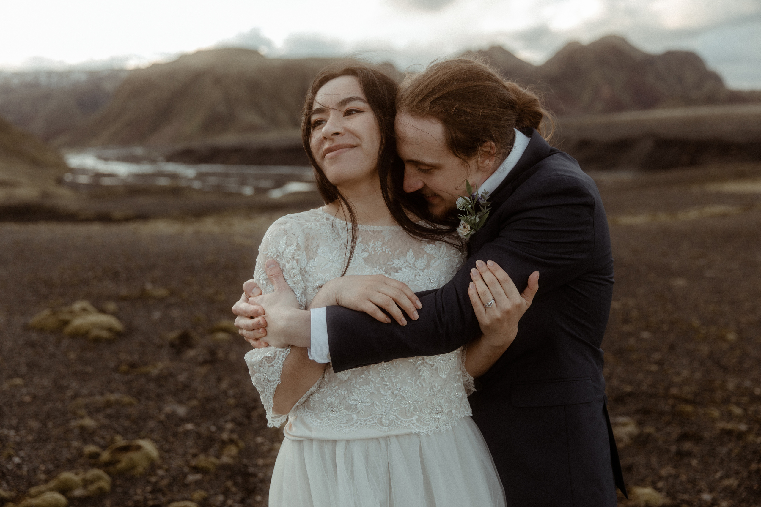 Hiking Iceland Elopement. Iceland elopement photographer & videographer