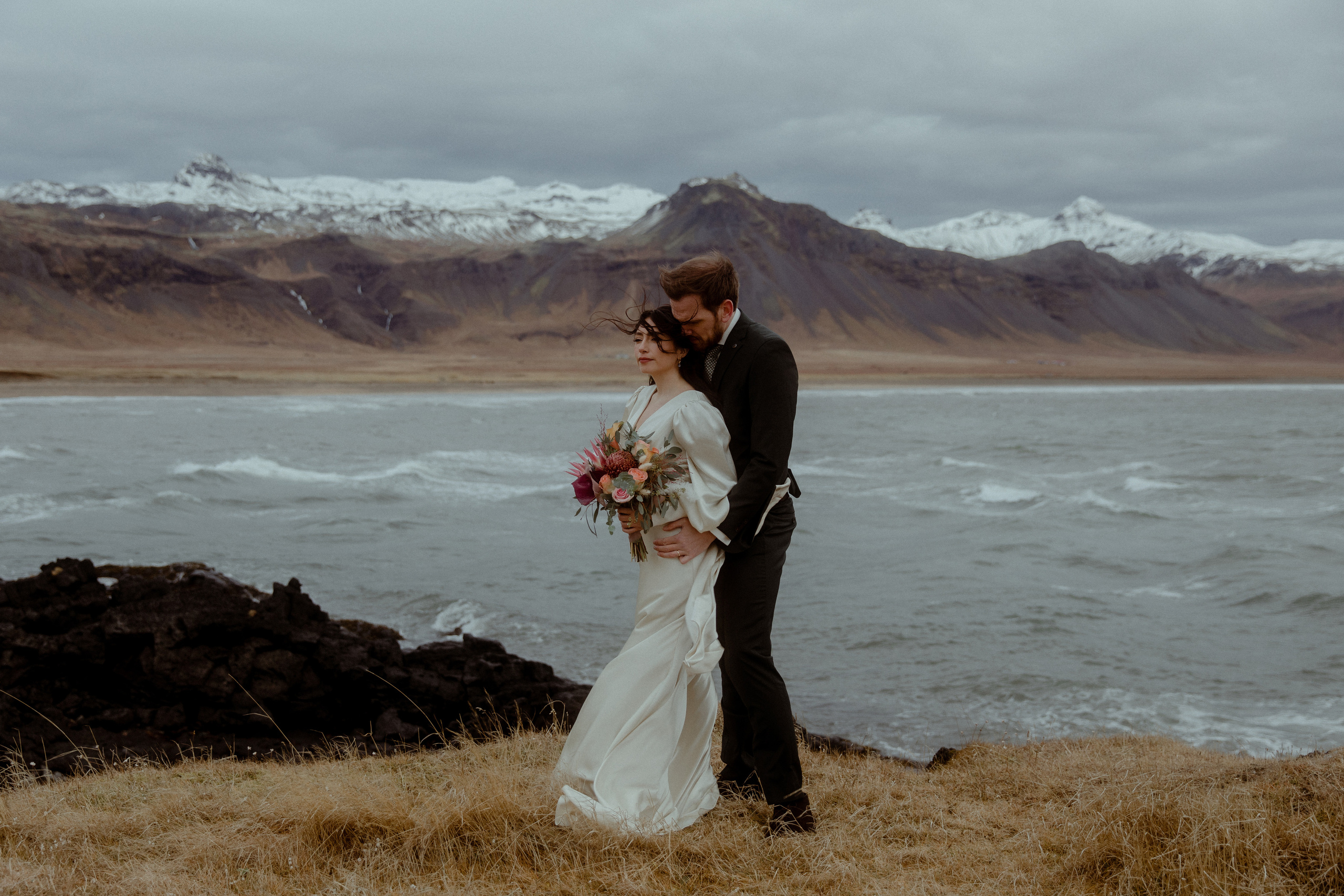 Elopement at Snaefellsnes Iceland | Wedding photos with Icelandic horses. Iceland elopement photo and video | Nikolaichik Photo