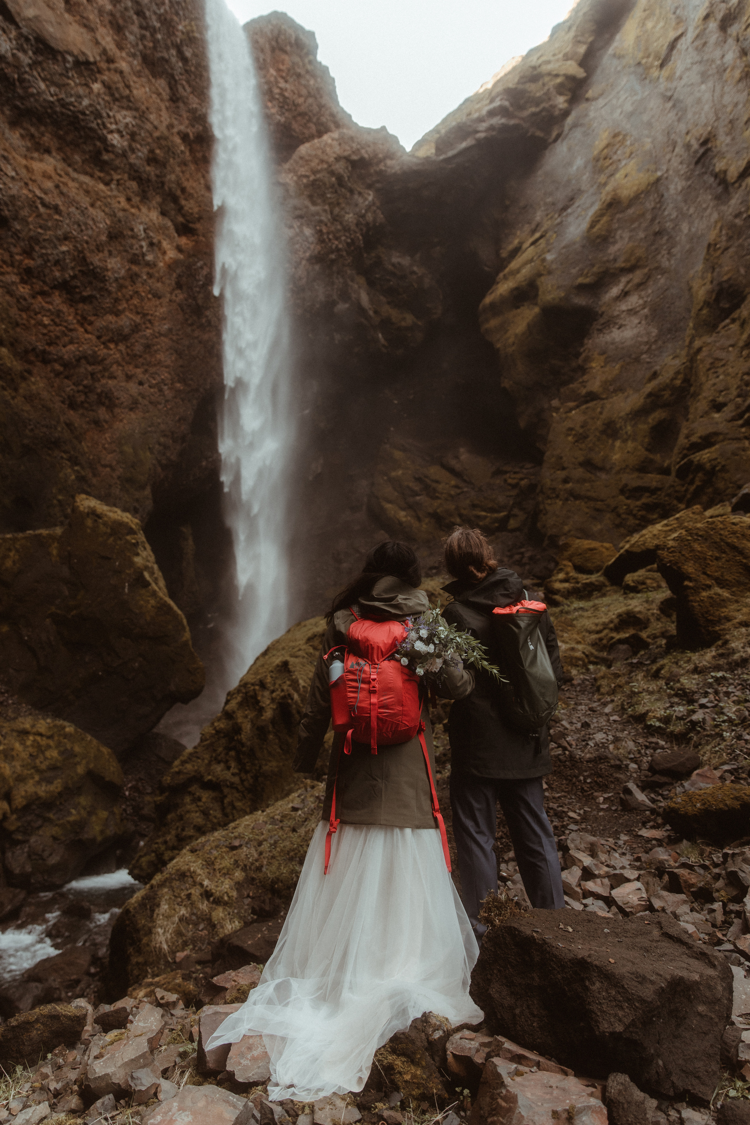 Hiking Iceland Elopement. Iceland elopement photographer & videographer