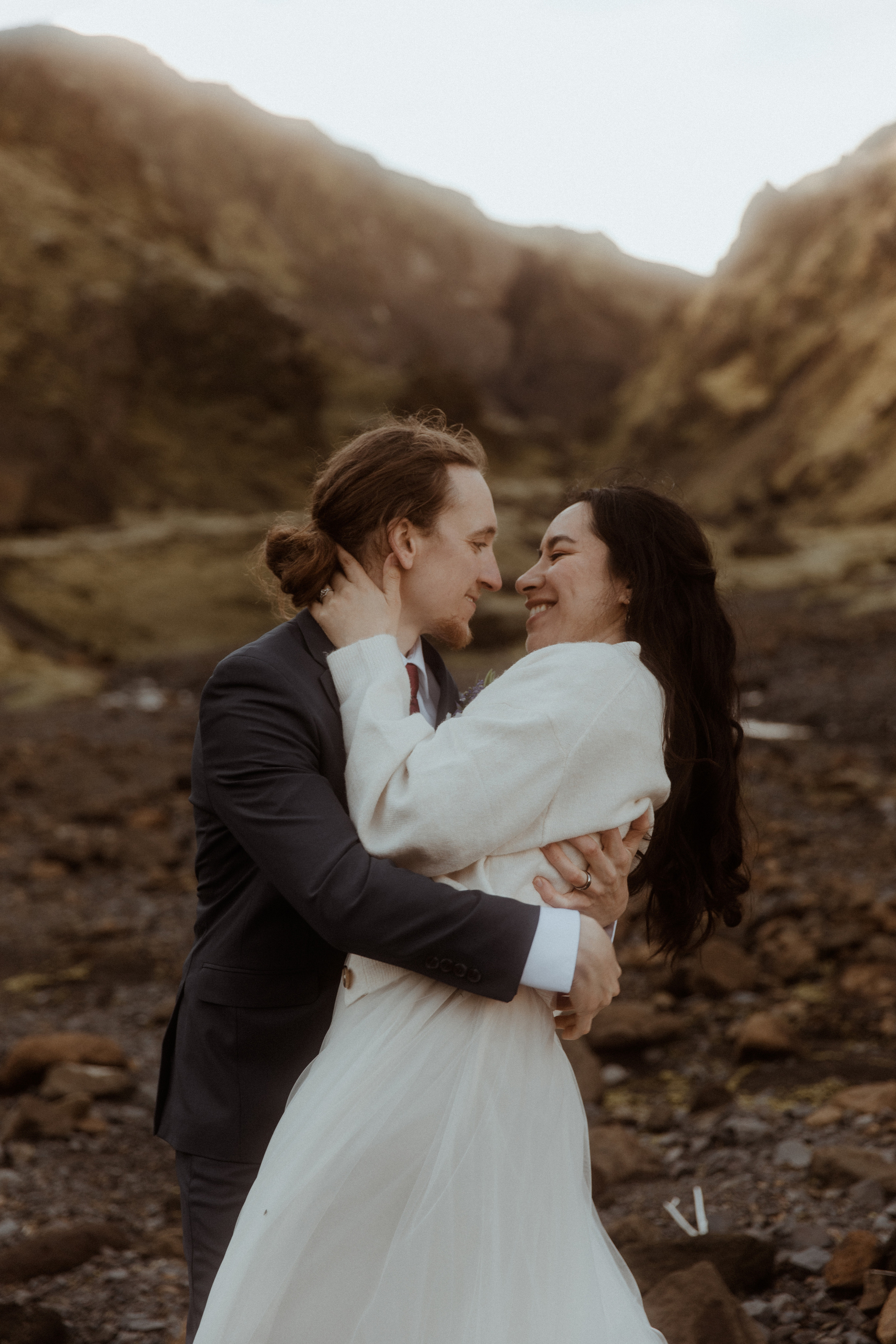 Hiking Iceland Elopement. Iceland elopement photographer & videographer