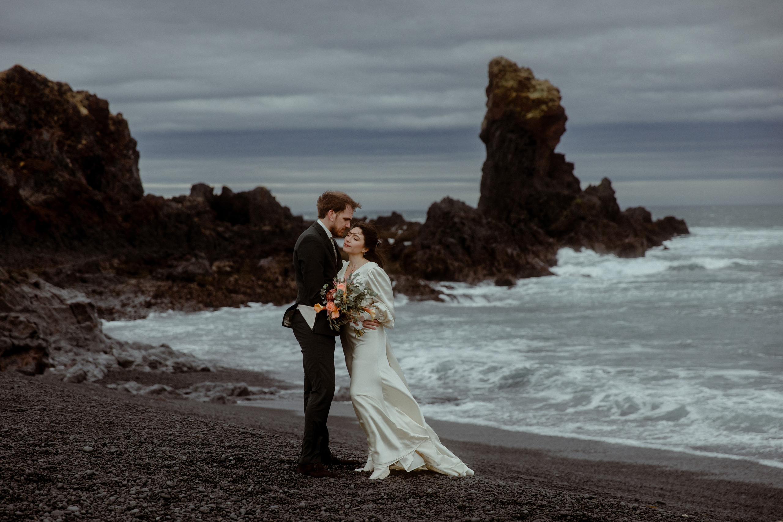 Elopement at Snaefellsnes Iceland | Wedding photos with Icelandic horses. Iceland elopement photo and video | Nikolaichik Photo