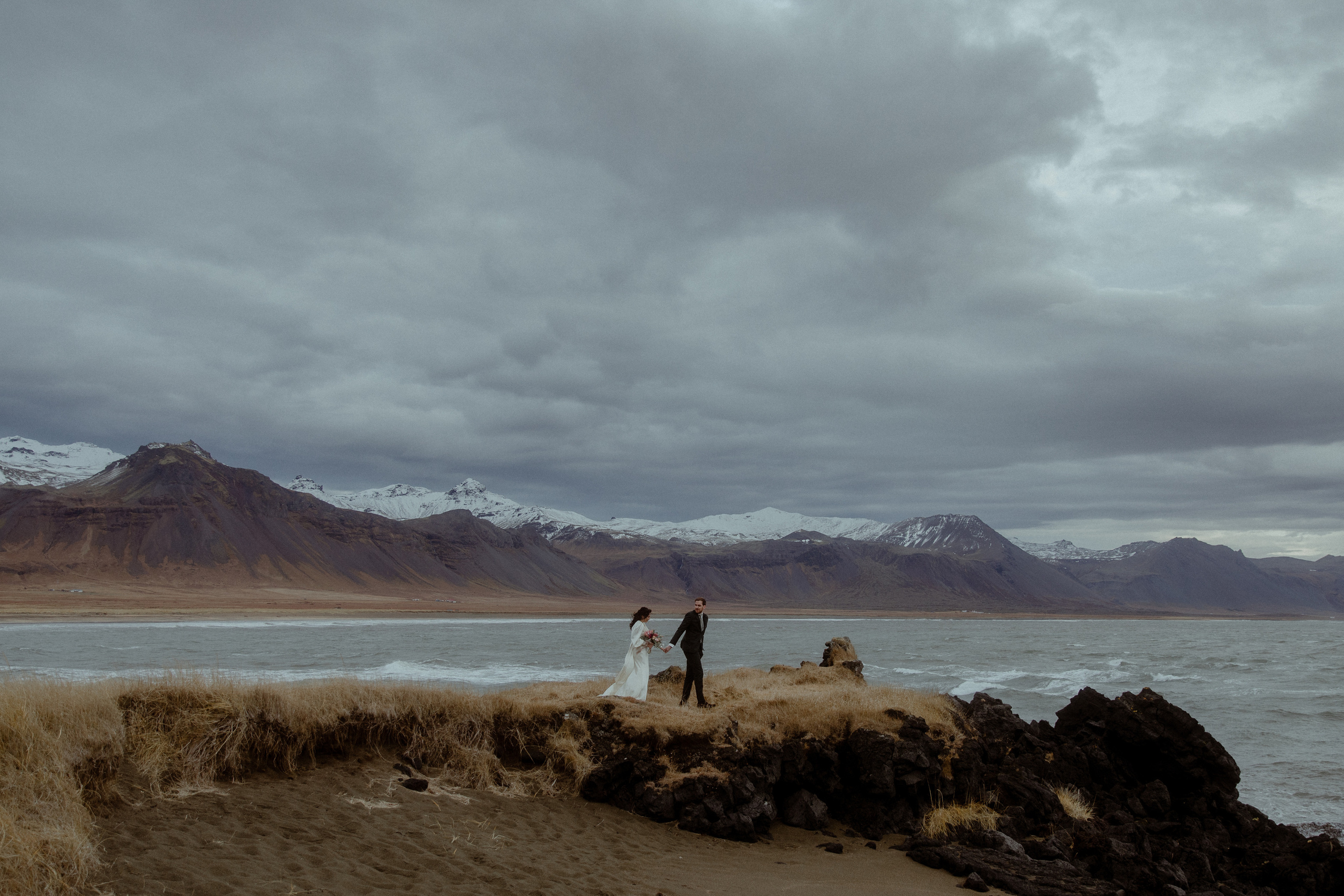 Elopement at Snaefellsnes Iceland | Wedding photos with Icelandic horses. Iceland elopement photo and video | Nikolaichik Photo