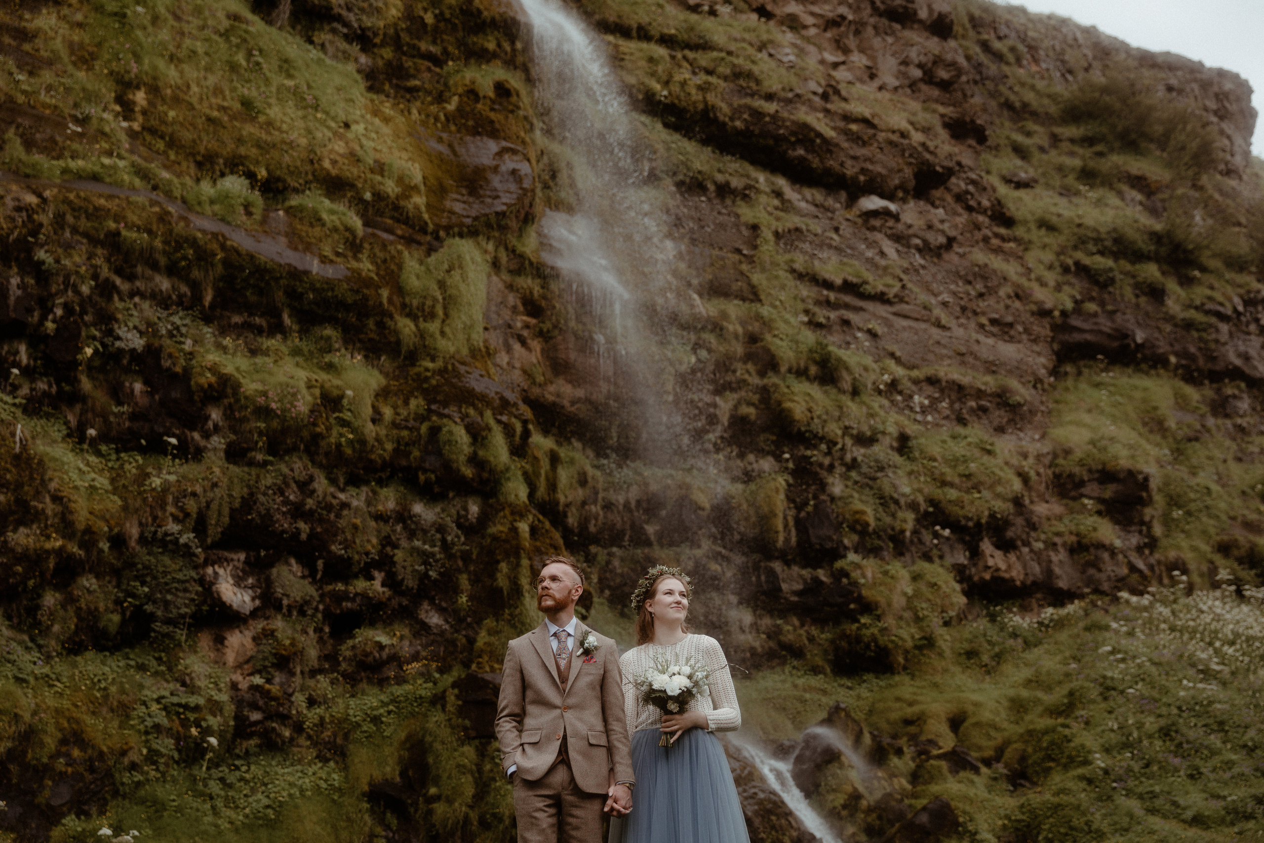 Iceland Secret Waterfall Elopement. Iceland elopement photo and video | Nikolaichik Photo