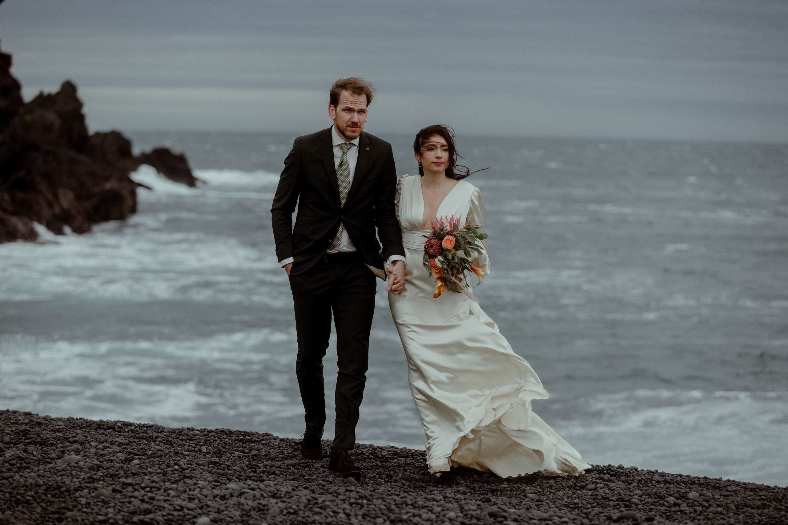 Elopement at Snaefellsnes Iceland | Wedding photos with Icelandic horses. Iceland elopement photo and video | Nikolaichik Photo