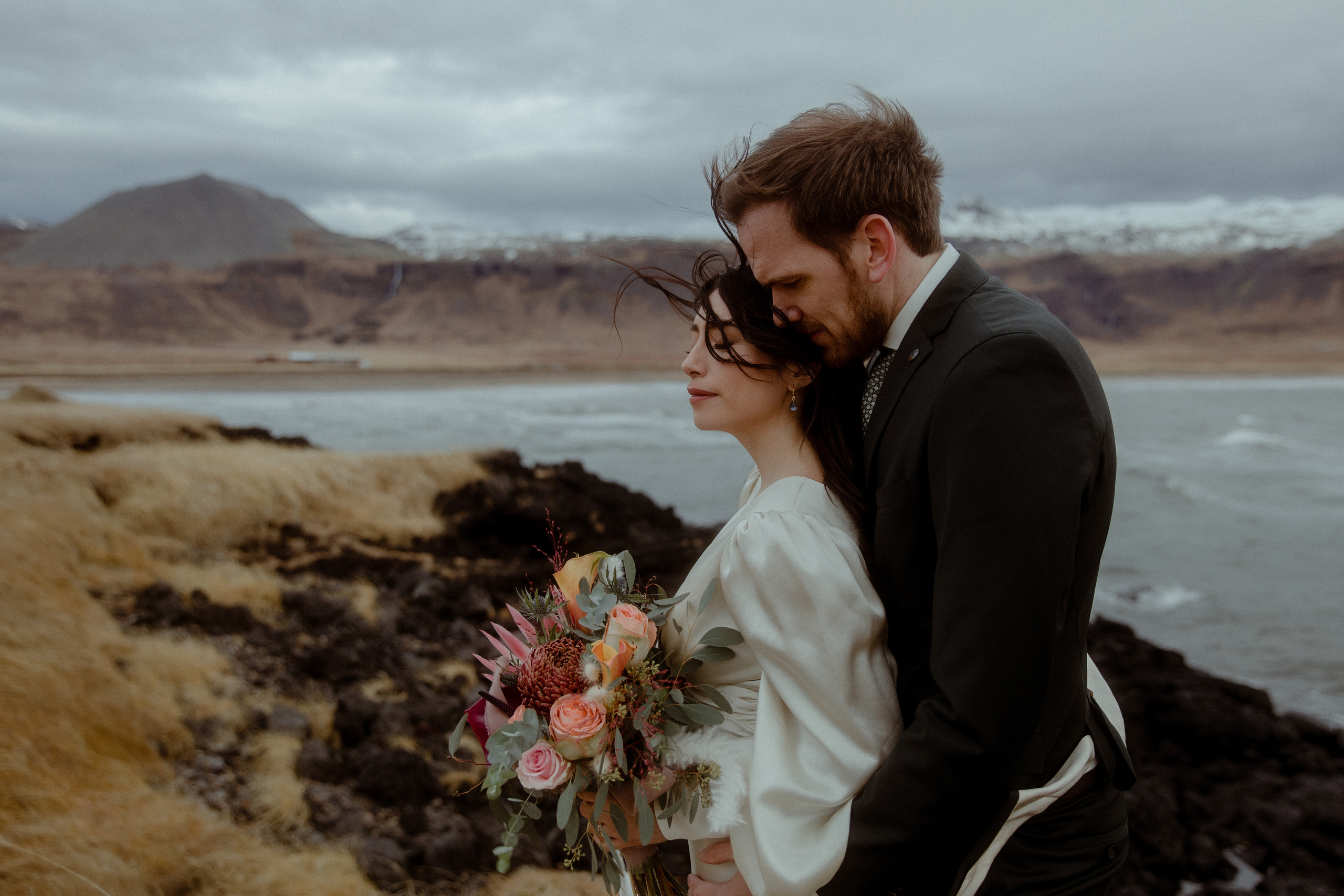 Elopement at Snaefellsnes Iceland | Wedding photos with Icelandic horses. Iceland elopement photo and video | Nikolaichik Photo