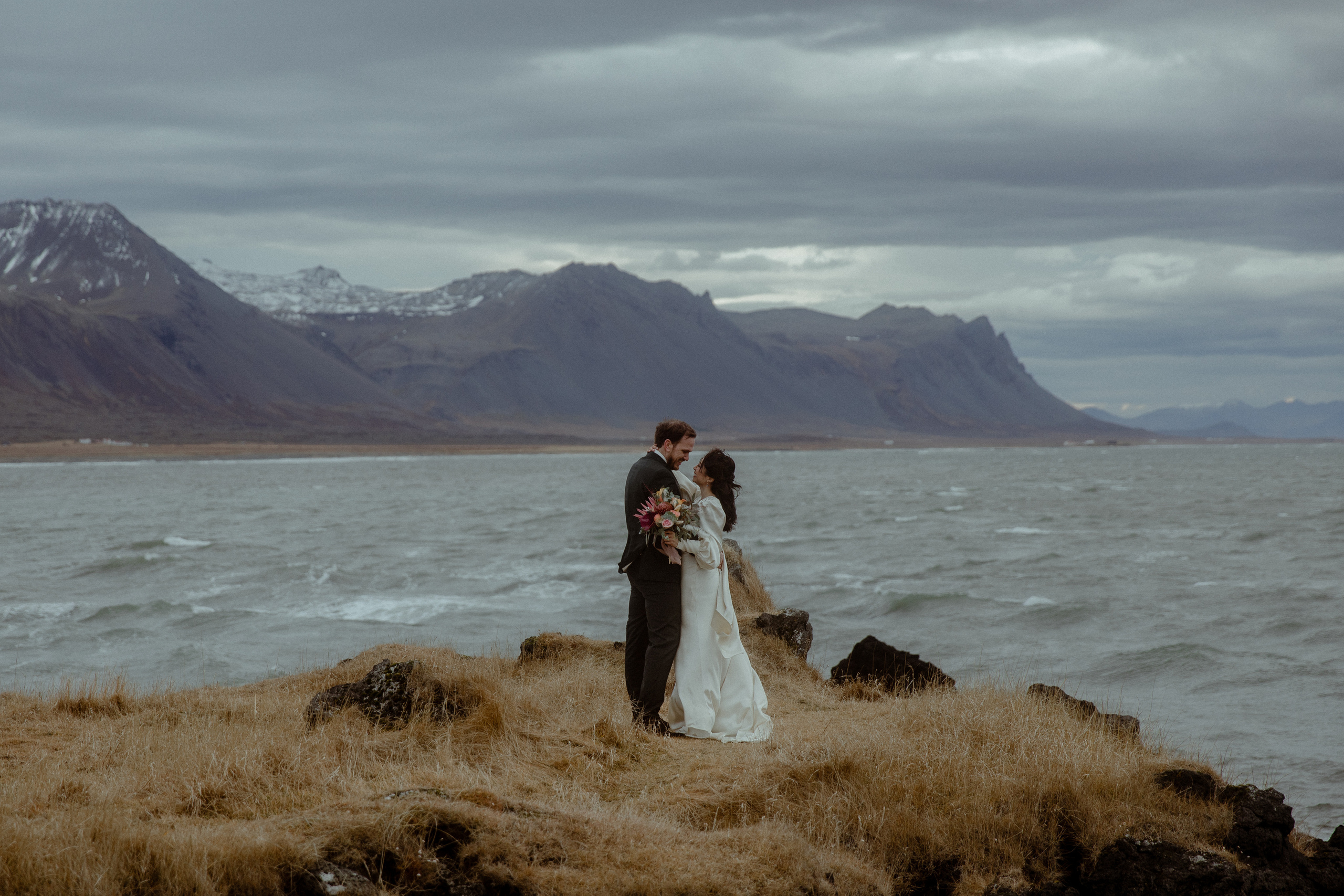 Elopement at Snaefellsnes Iceland | Wedding photos with Icelandic horses. Iceland elopement photo and video | Nikolaichik Photo