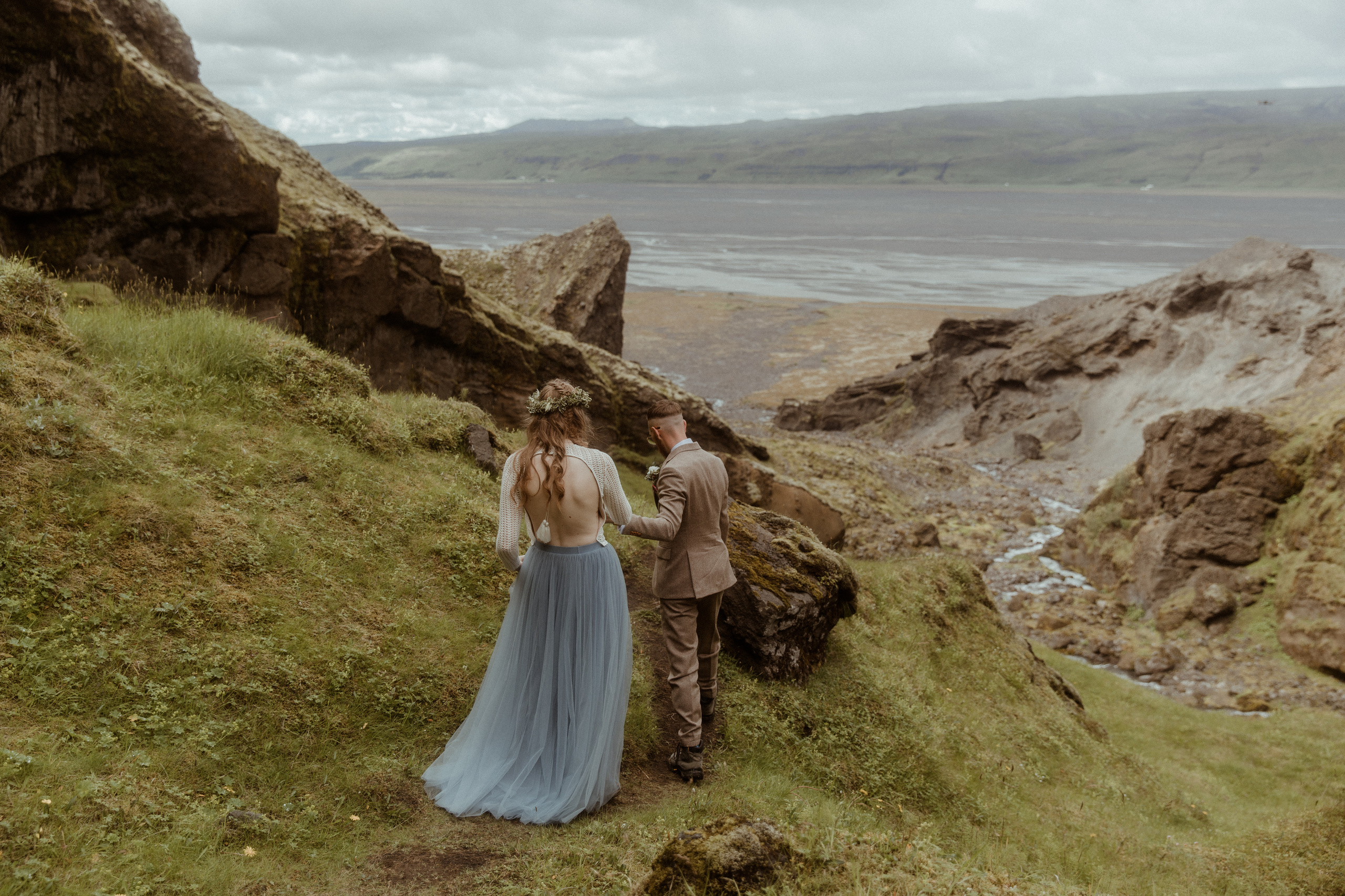 Iceland Secret Waterfall Elopement. Iceland elopement photo and video | Nikolaichik Photo