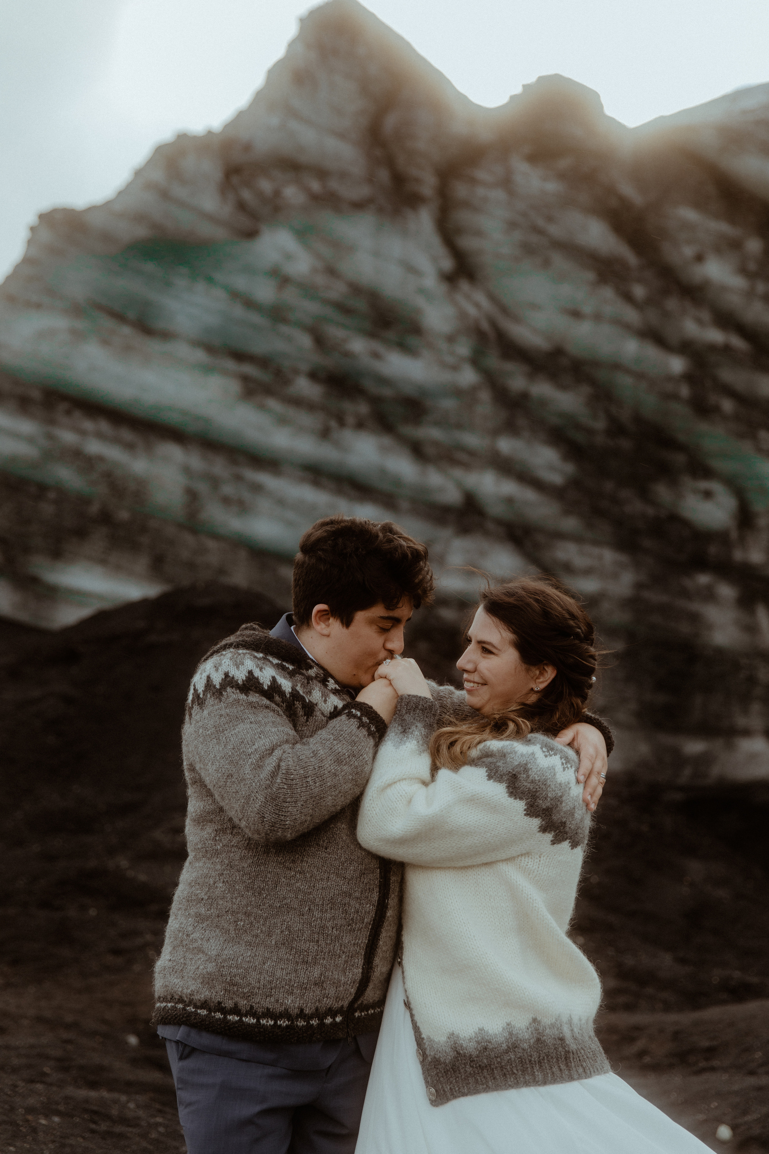 Private Black Sand Beach Elopement. Iceland elopement photographer & videographer