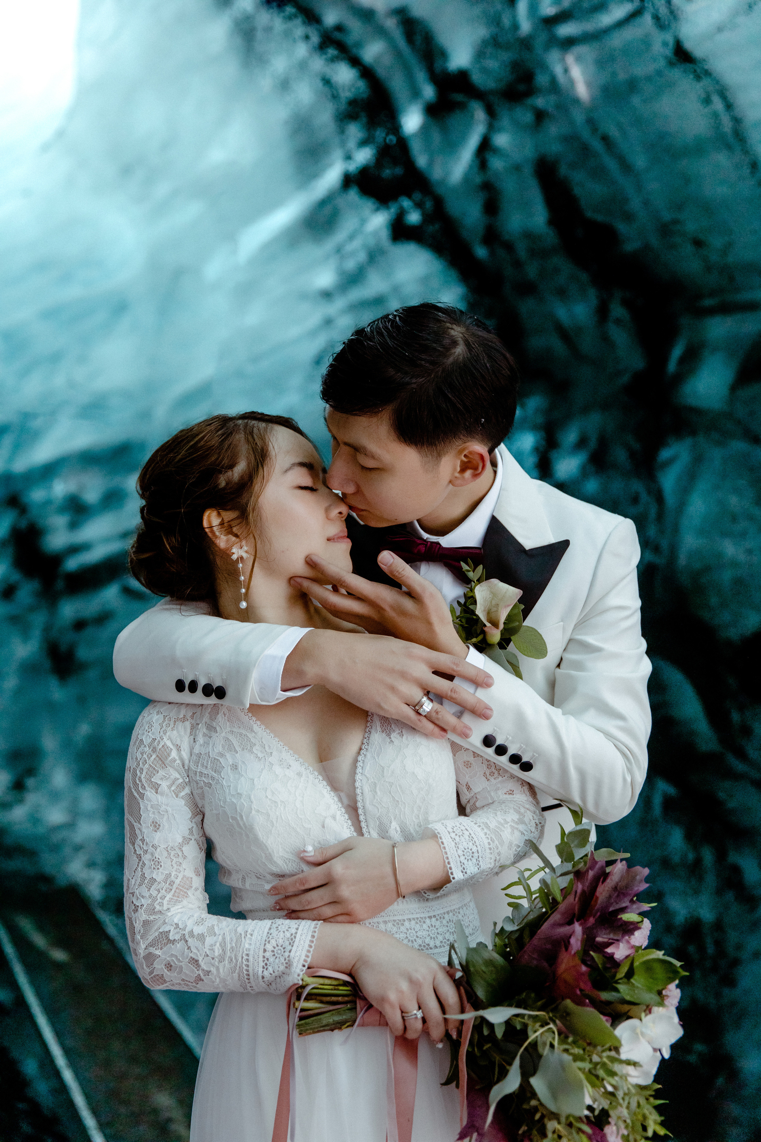 Adventure Ice Cave Elopement in Iceland. Iceland elopement photographer & videographer