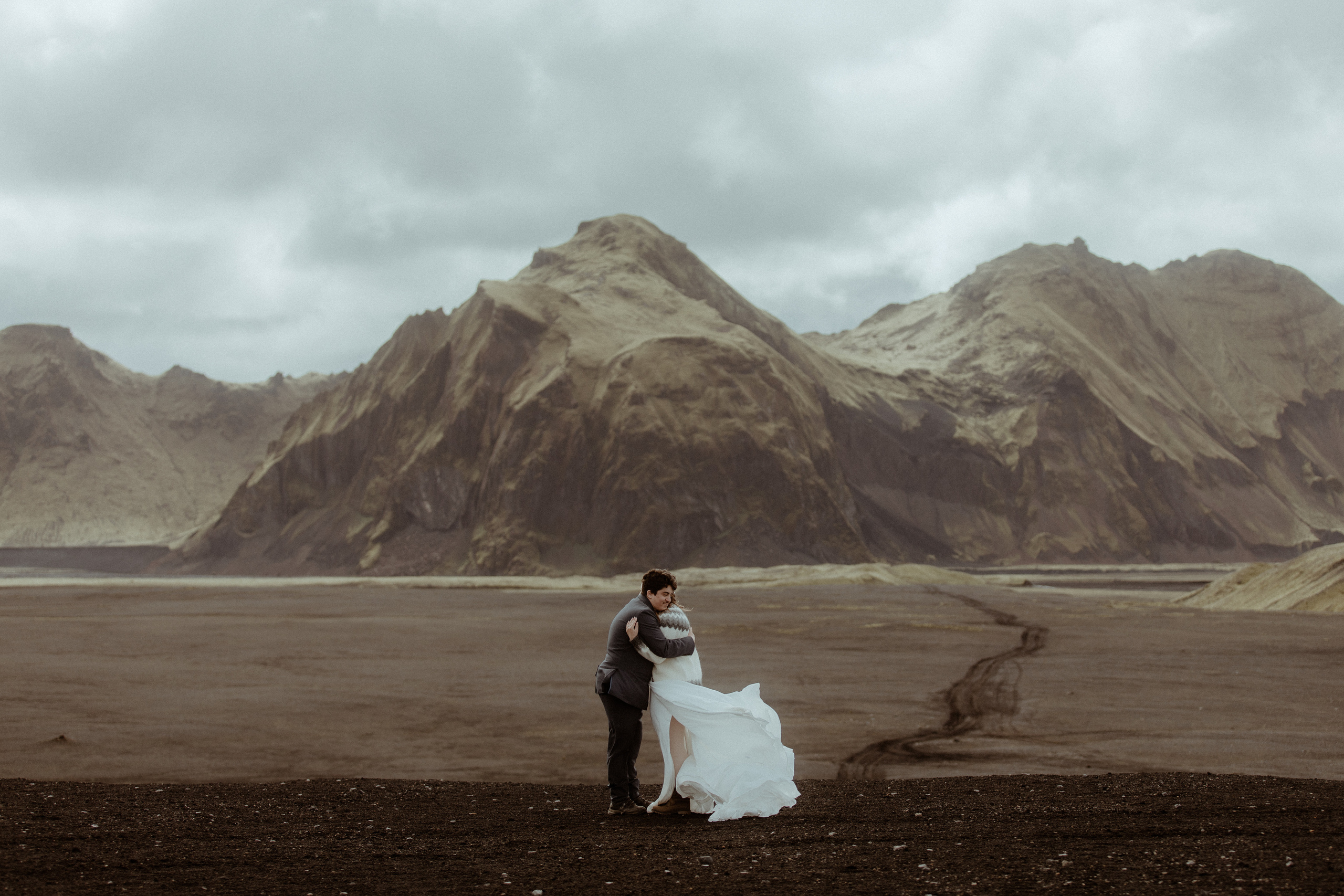 Private Black Sand Beach Elopement. Iceland elopement photographer & videographer