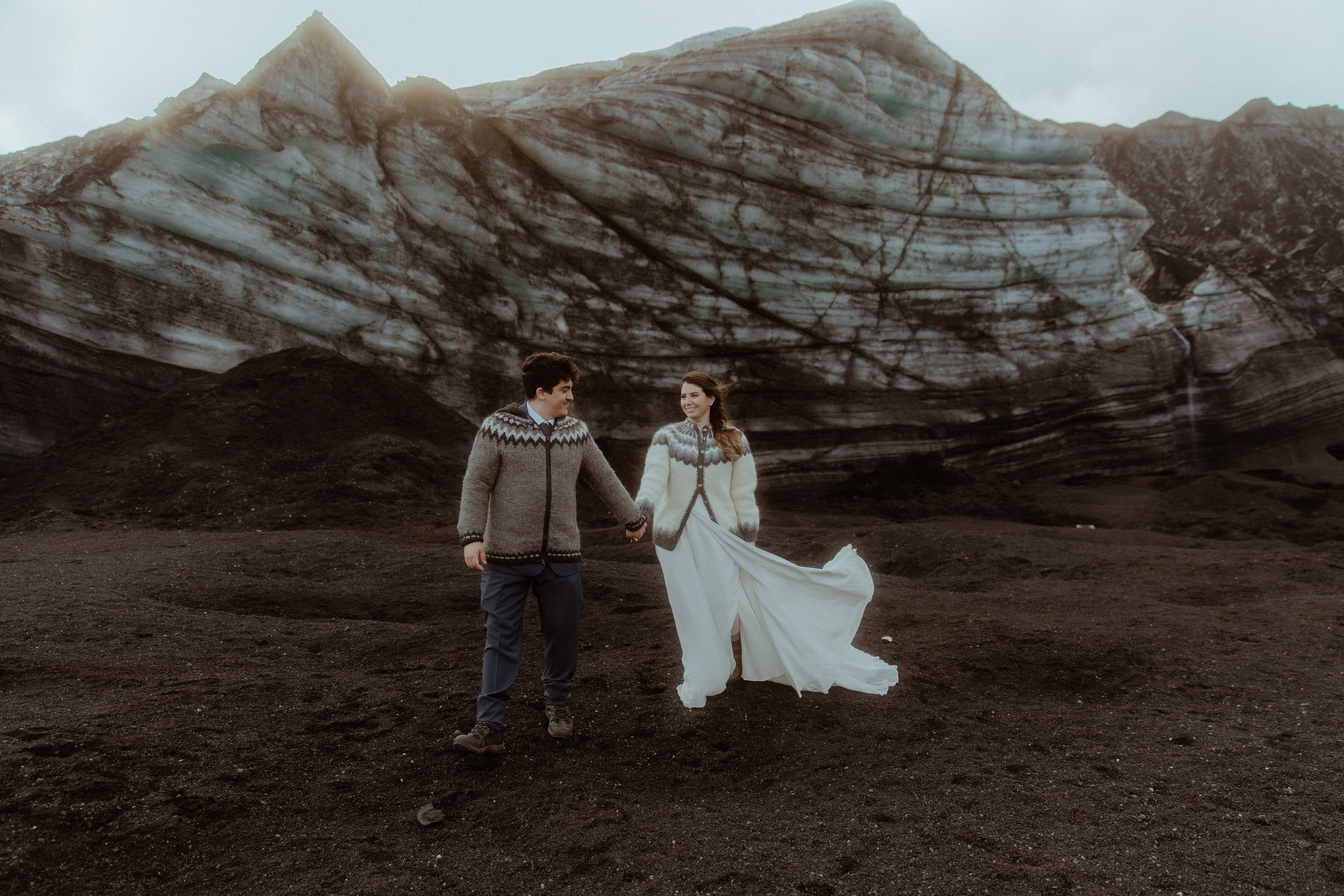 Private Black Sand Beach Elopement. Iceland elopement photographer & videographer