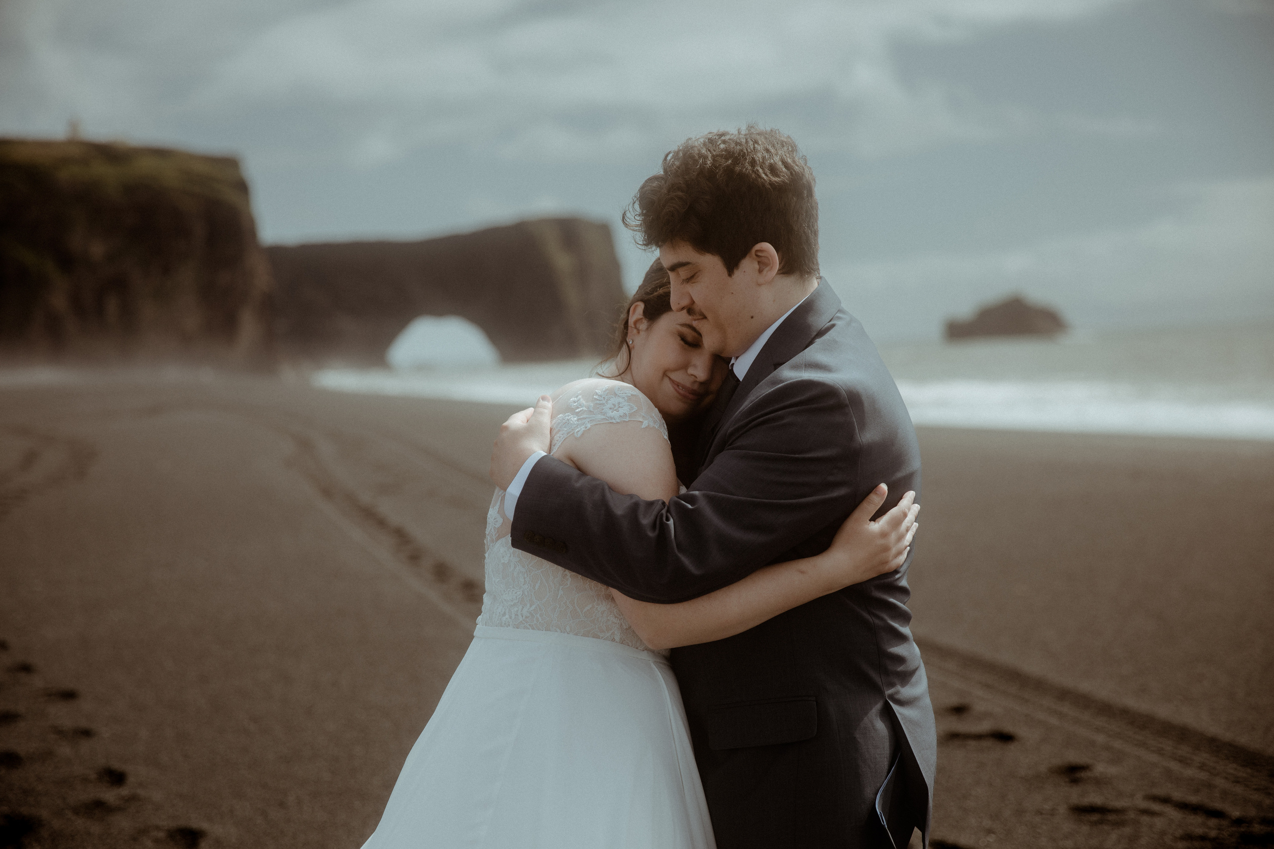 Private Black Sand Beach Elopement. Iceland elopement photographer & videographer