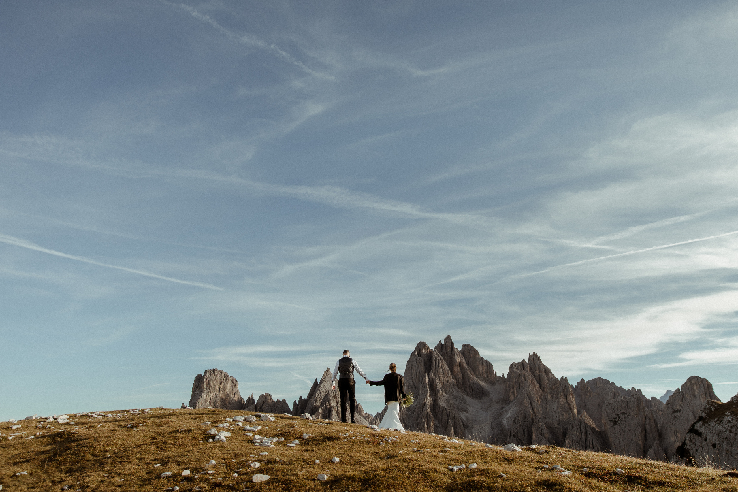 Sunrise Dolomites Elopement. Iceland elopement photographer & videographer