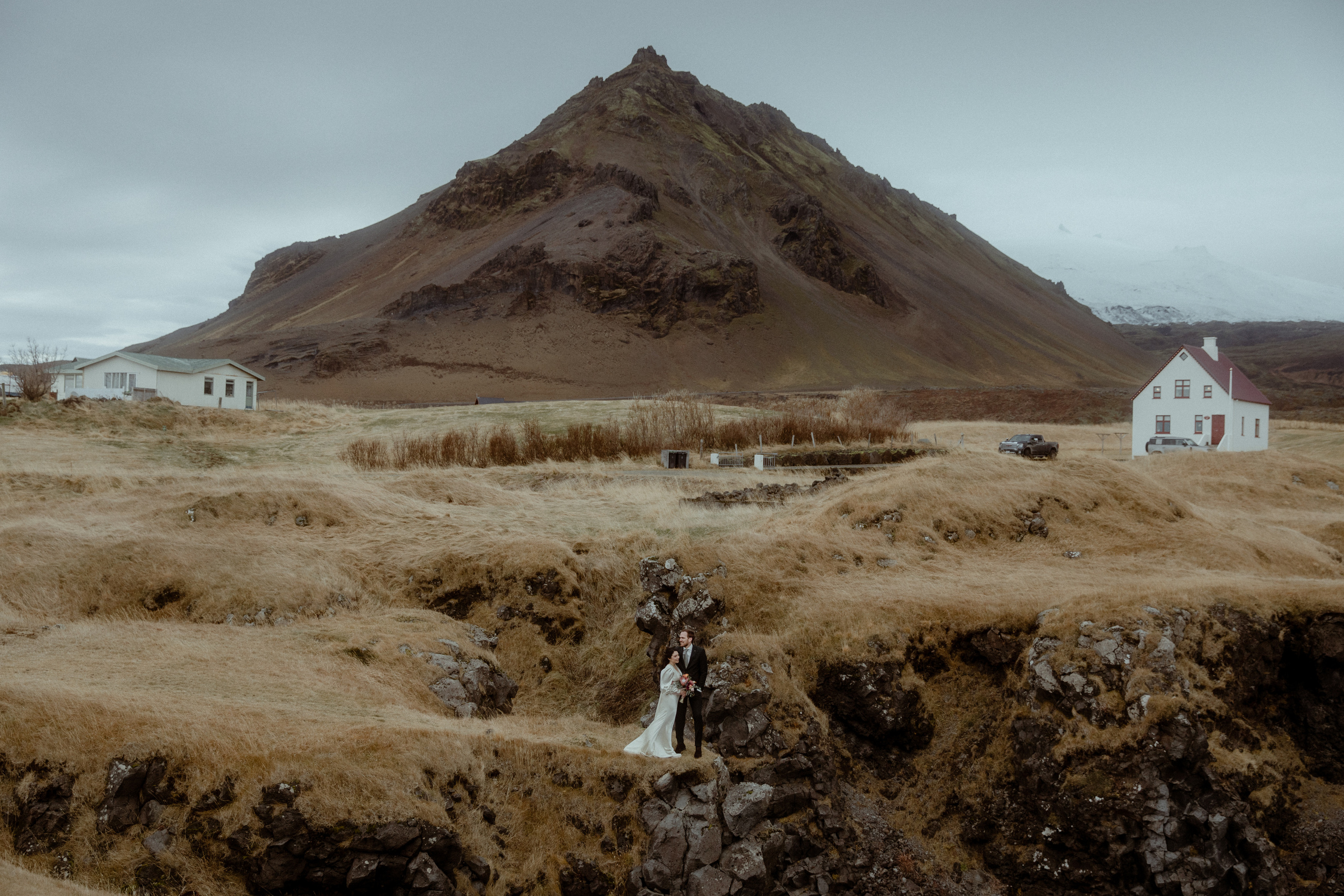 Elopement at Snaefellsnes Iceland | Wedding photos with Icelandic horses. Iceland elopement photo and video | Nikolaichik Photo