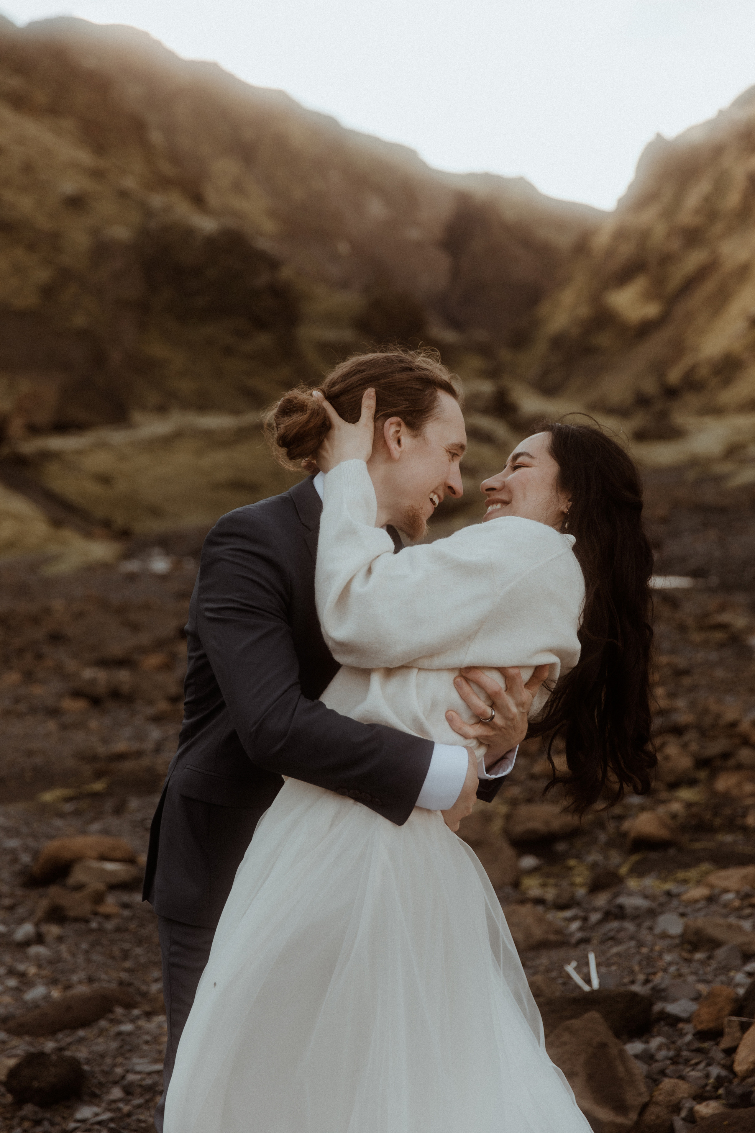 Hiking Iceland Elopement. Iceland elopement photographer & videographer