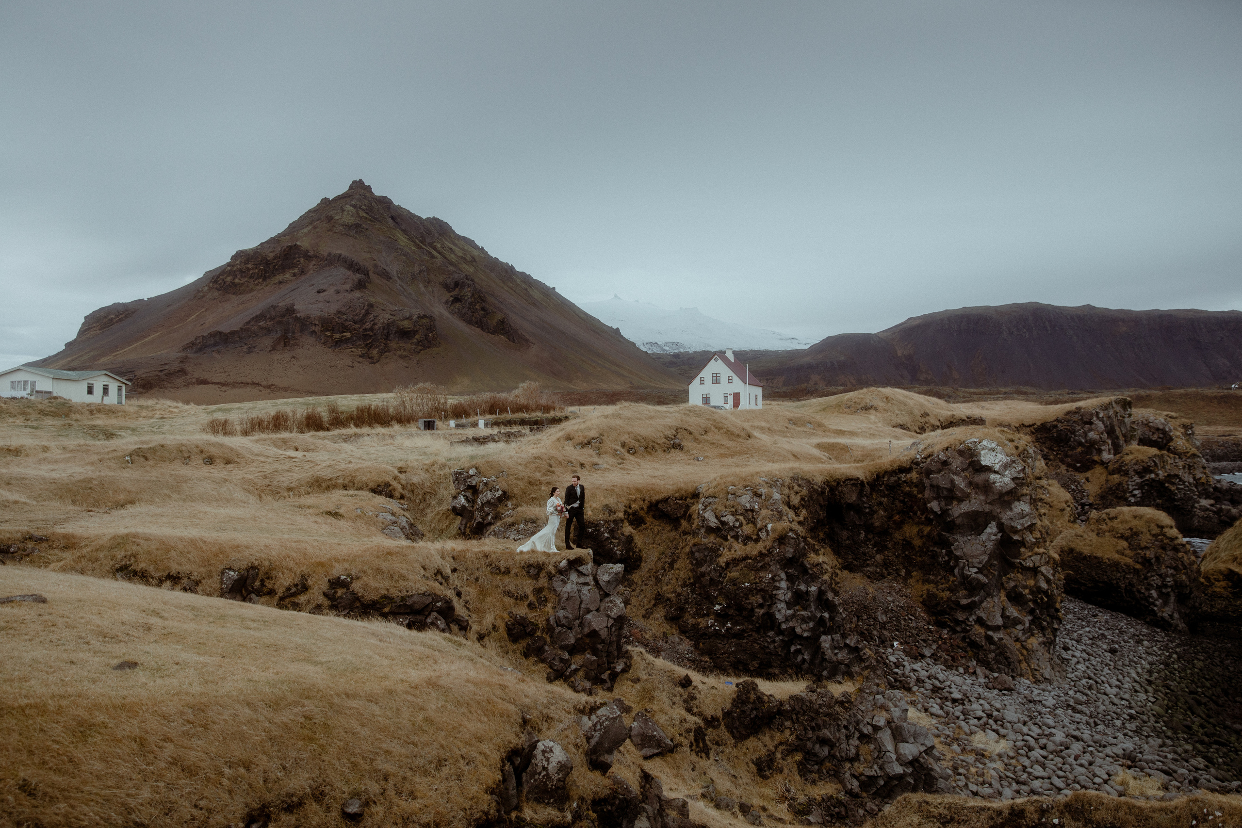Elopement at Snaefellsnes Iceland | Wedding photos with Icelandic horses. Iceland elopement photo and video | Nikolaichik Photo