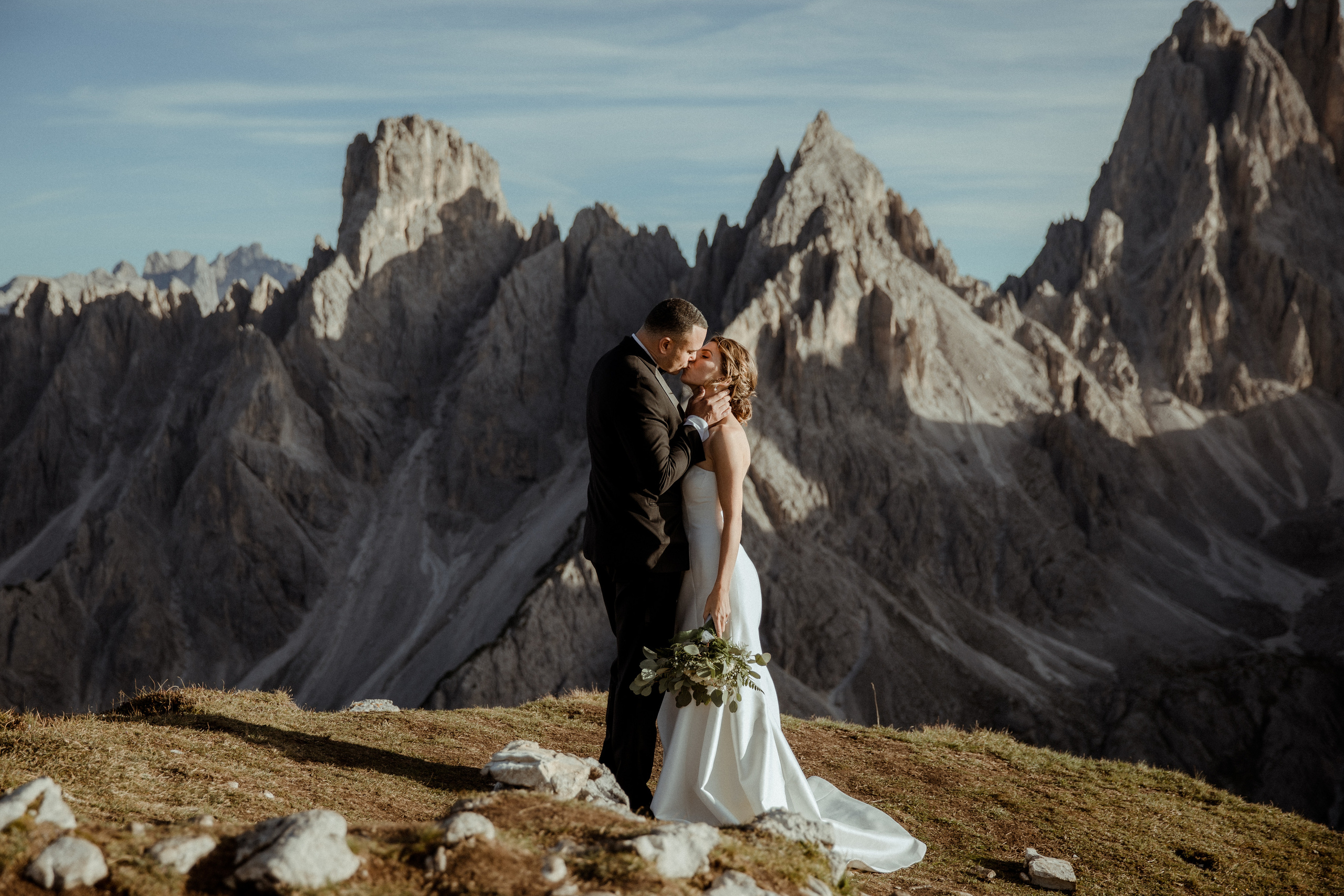 Sunrise Dolomites Elopement. Iceland elopement photographer & videographer
