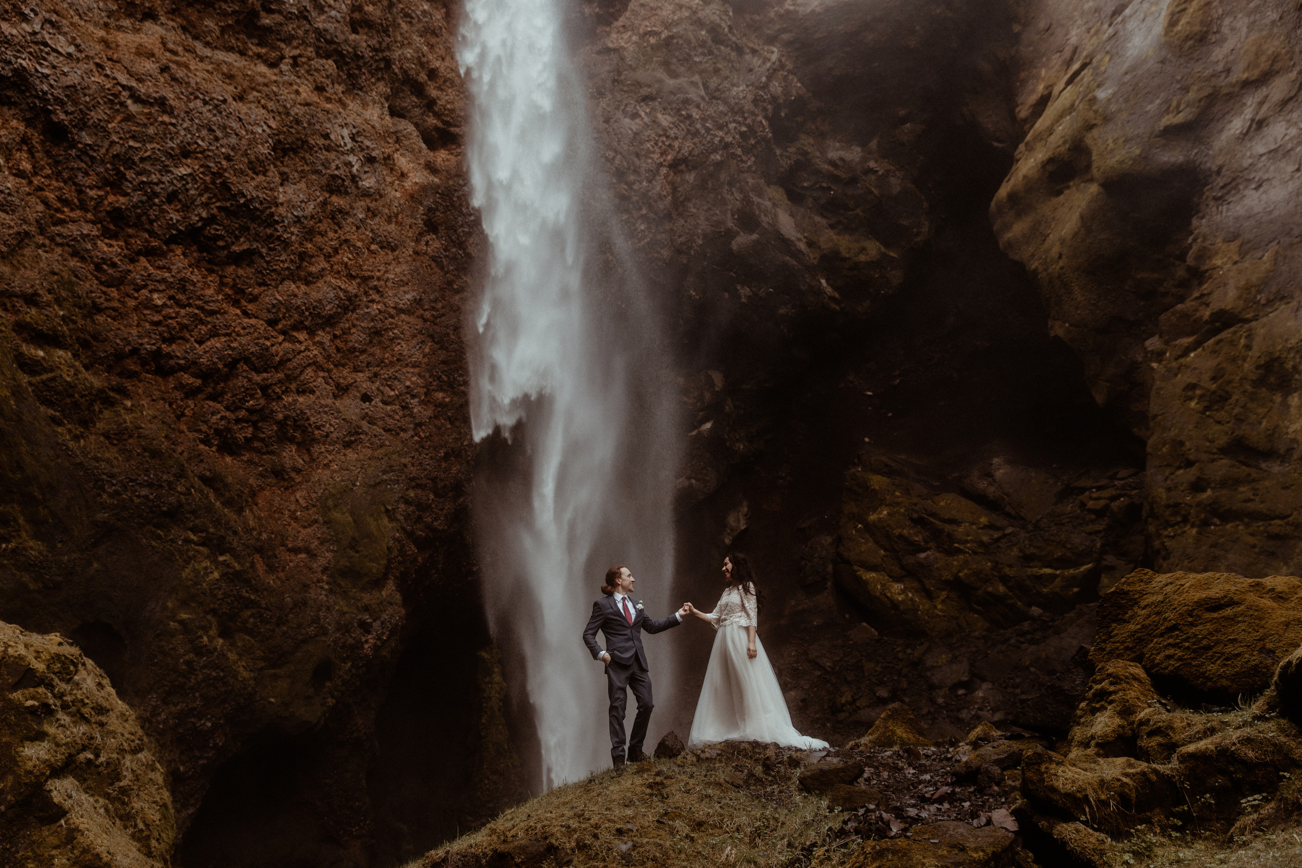 Hiking Iceland Elopement. Iceland elopement photographer & videographer