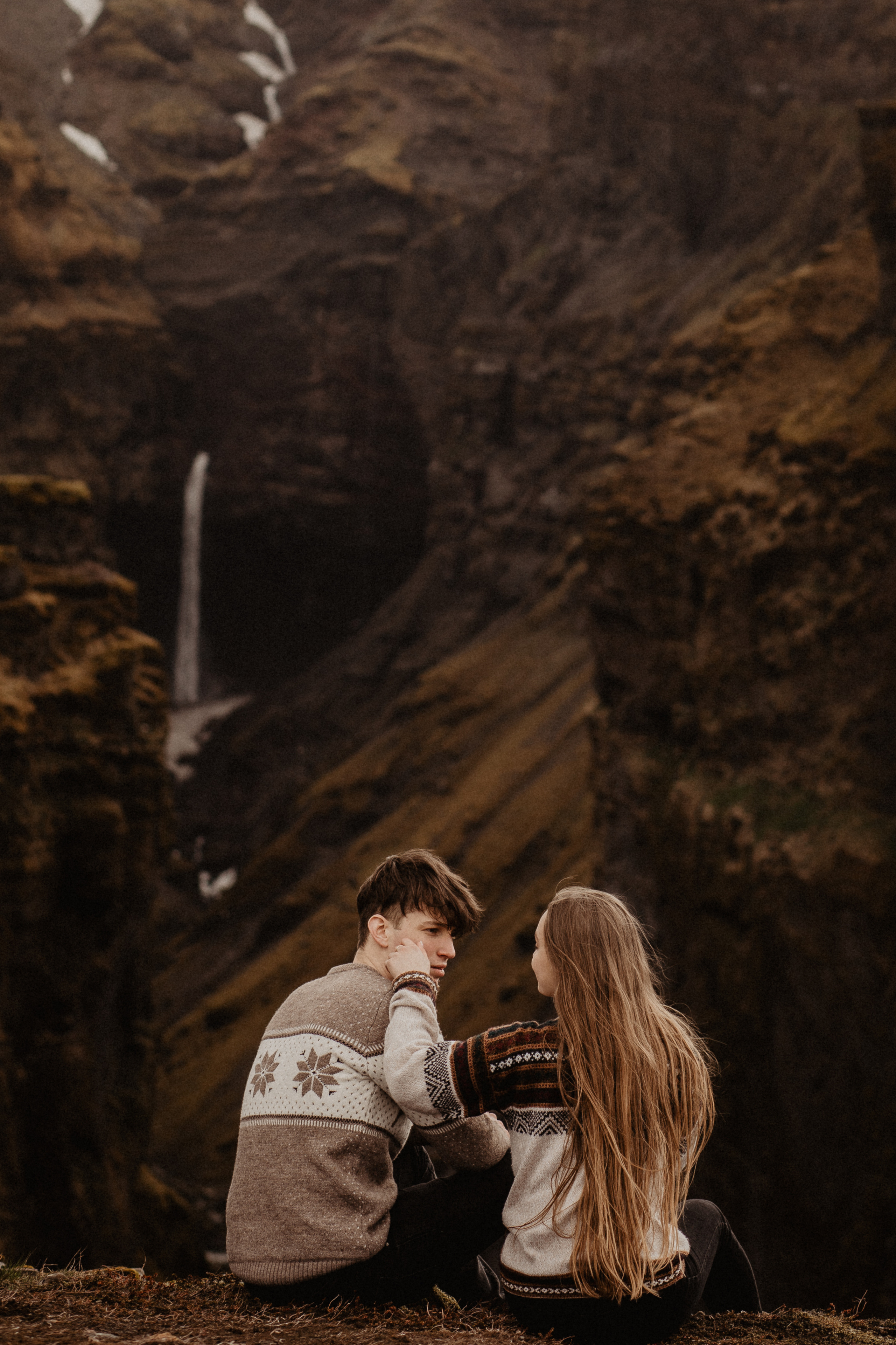 Couple photoshoot in front of volcano eruption in Iceland. Iceland elopement photo and video | Nikolaichik Photo