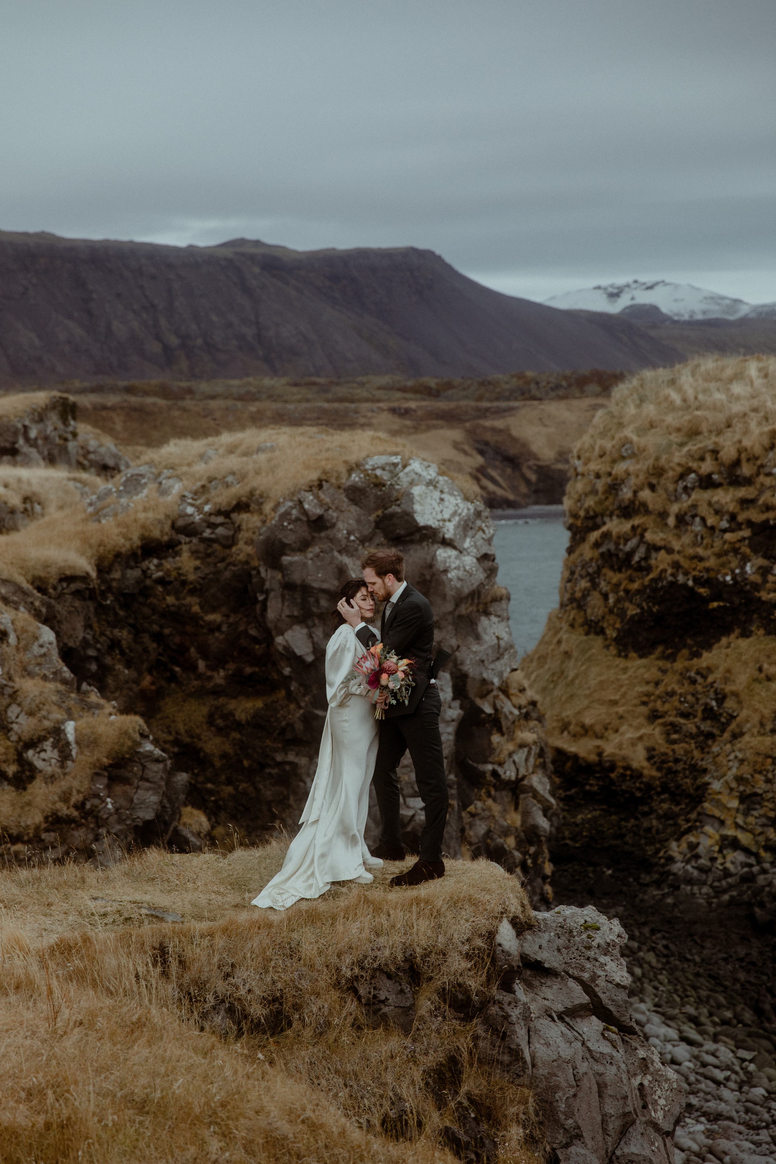 Elopement at Snaefellsnes Iceland | Wedding photos with Icelandic horses. Iceland elopement photo and video | Nikolaichik Photo