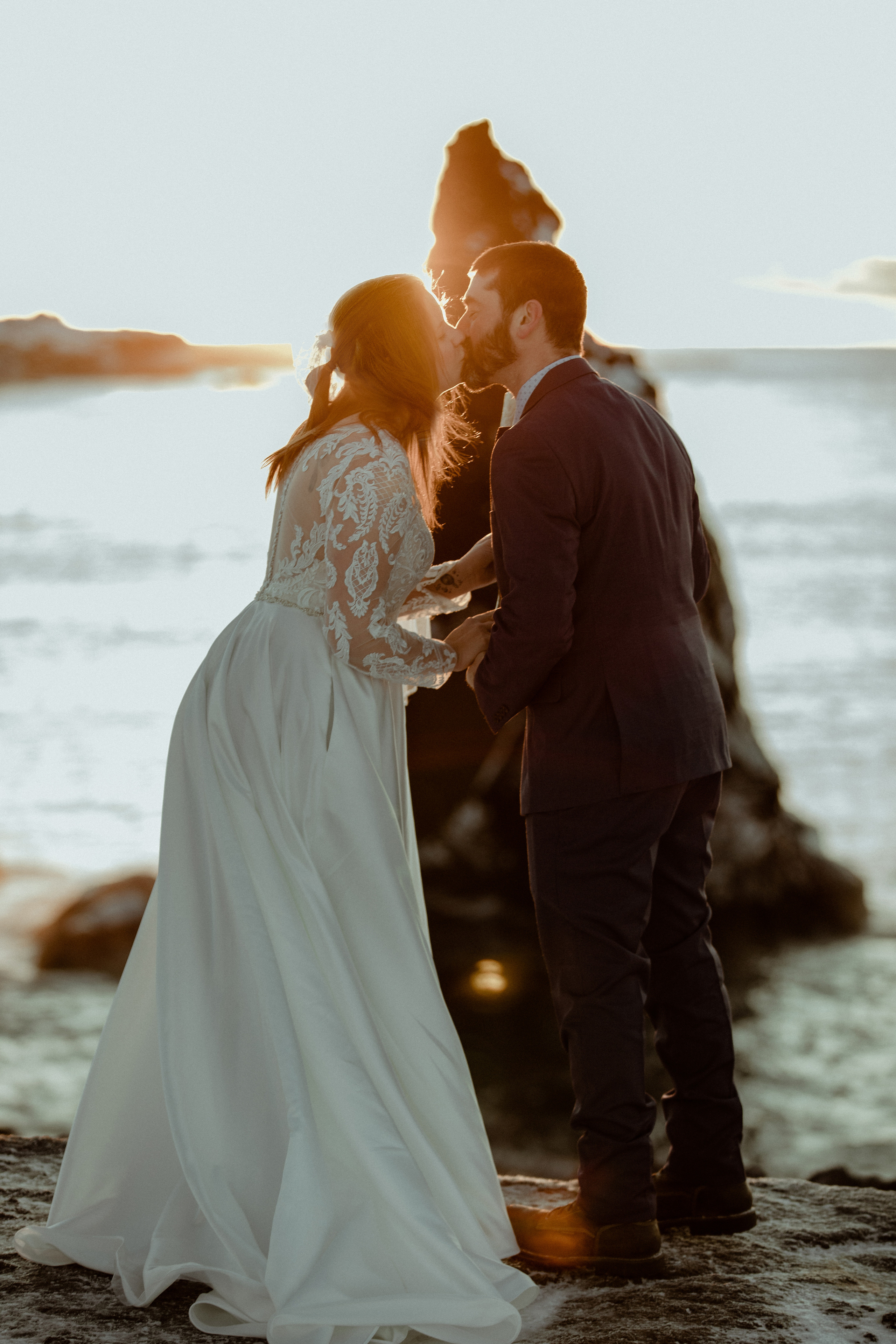 Golden Hour Elopement in Iceland. Iceland elopement photographer & videographer
