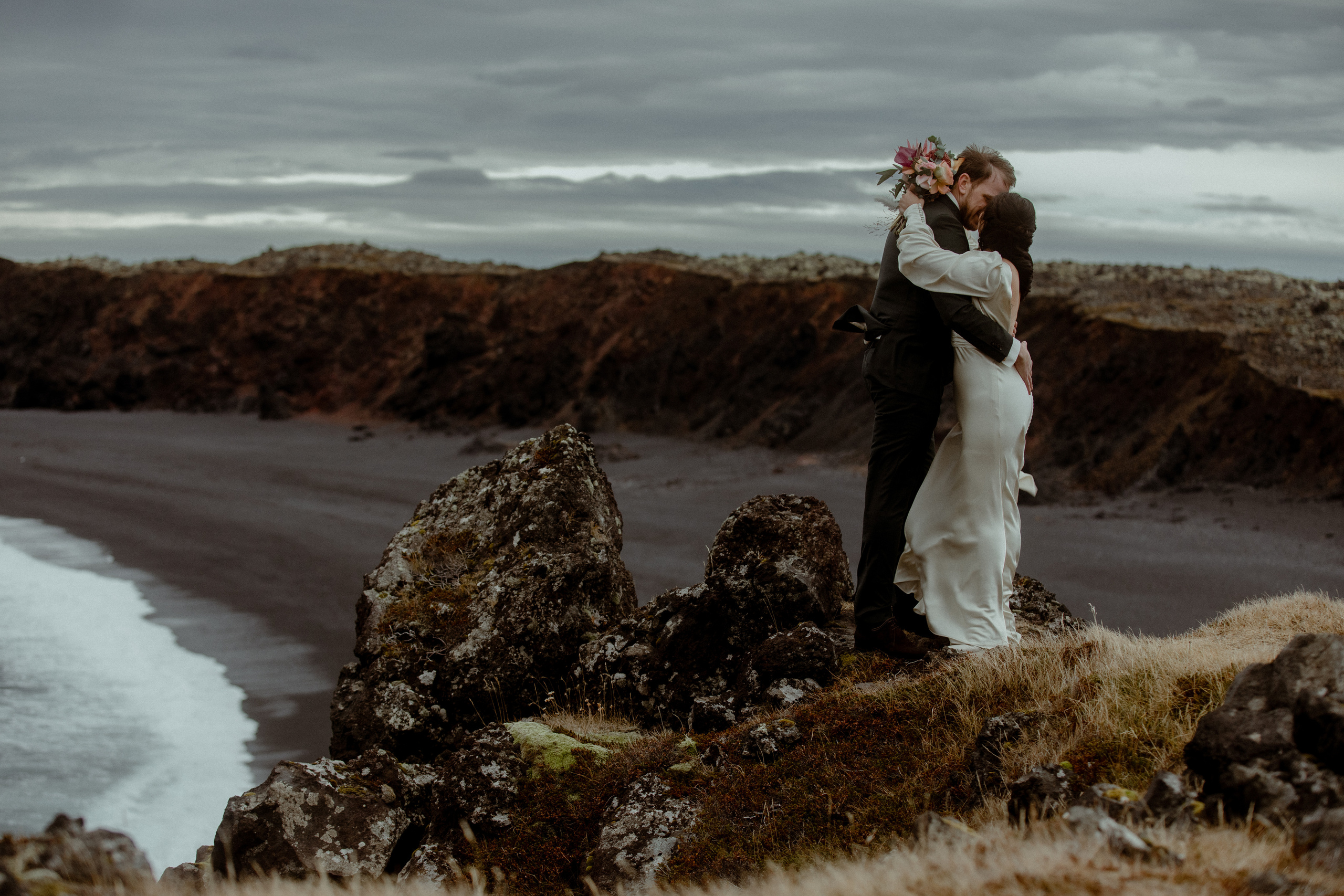 Elopement at Snaefellsnes Iceland | Wedding photos with Icelandic horses. Iceland elopement photo and video | Nikolaichik Photo