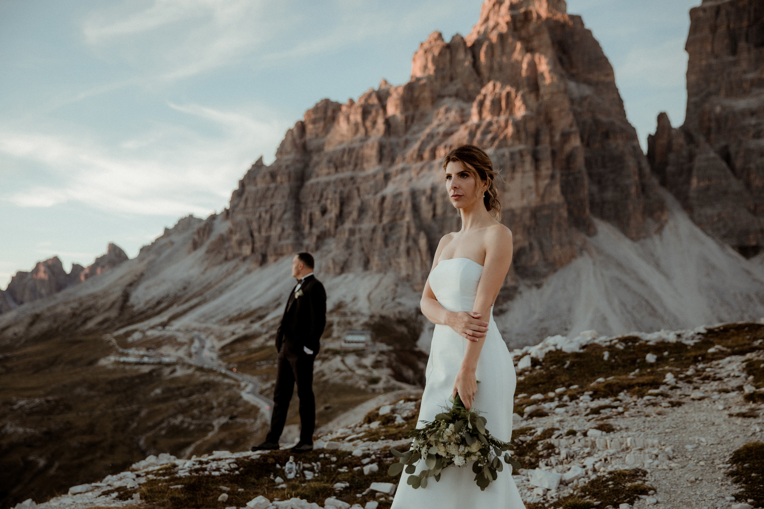 Sunrise Dolomites Elopement. Iceland elopement photographer & videographer