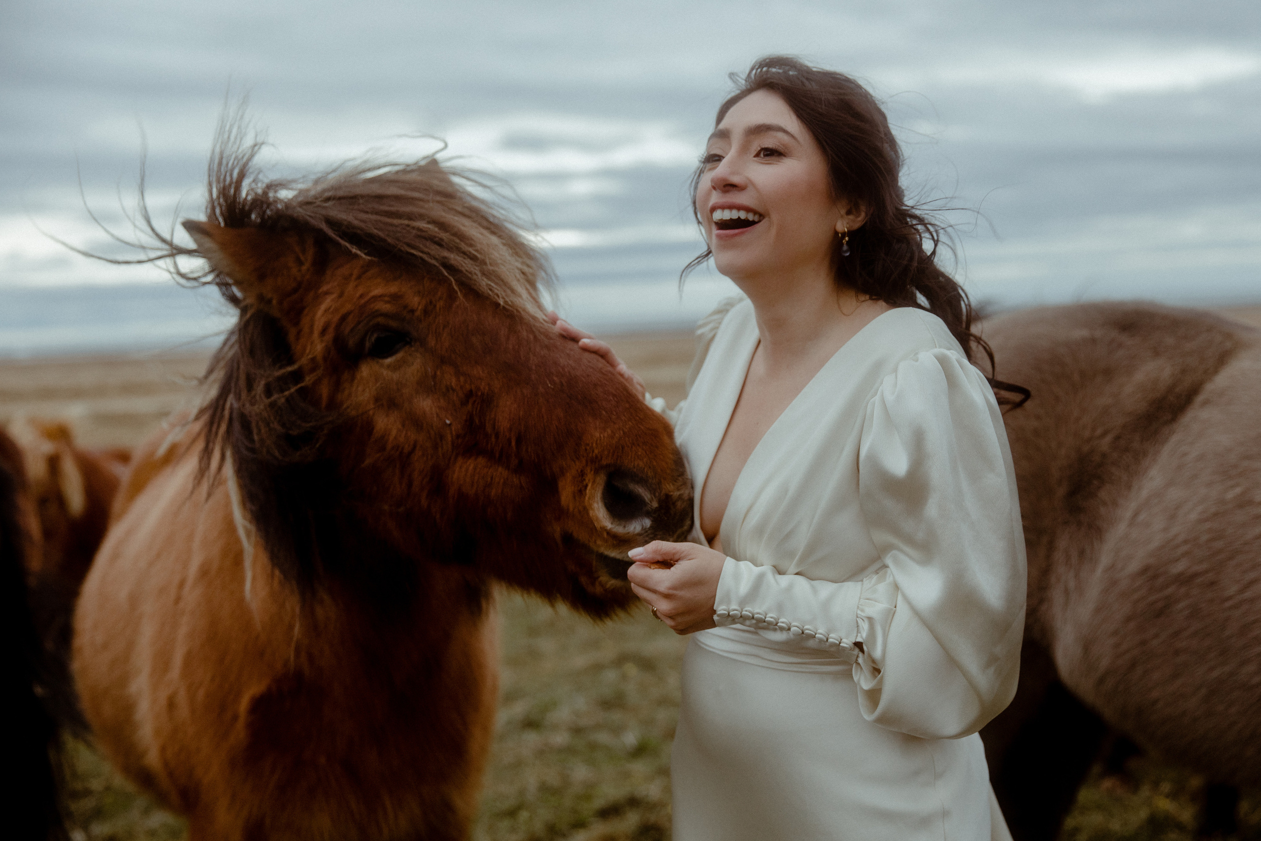 Elopement at Snaefellsnes Iceland | Wedding photos with Icelandic horses. Iceland elopement photo and video | Nikolaichik Photo