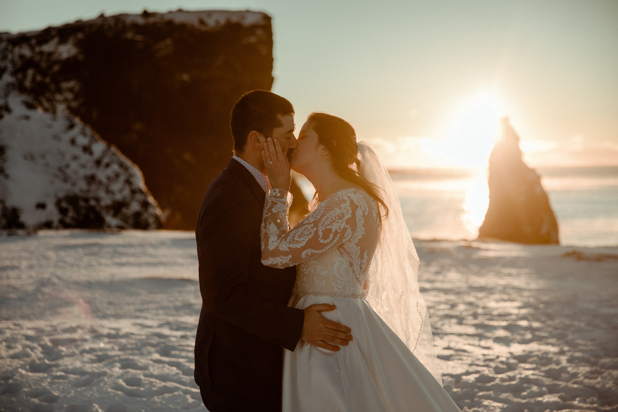 Golden Hour Elopement in Iceland. Iceland elopement photographer & videographer