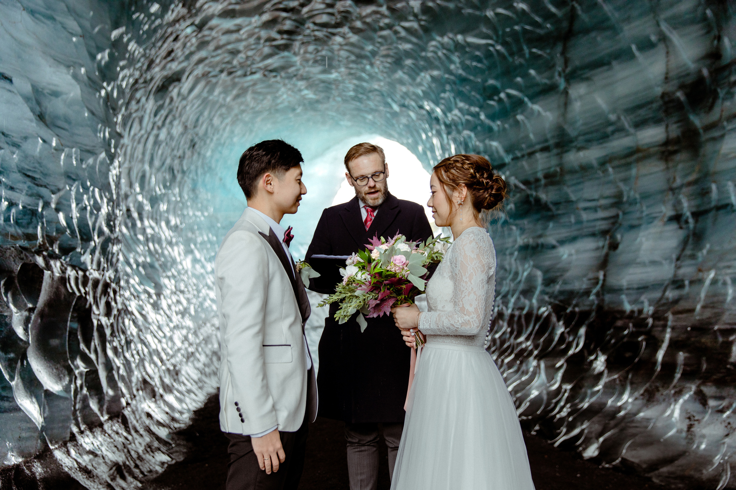 Adventure Ice Cave Elopement in Iceland. Iceland elopement photographer & videographer