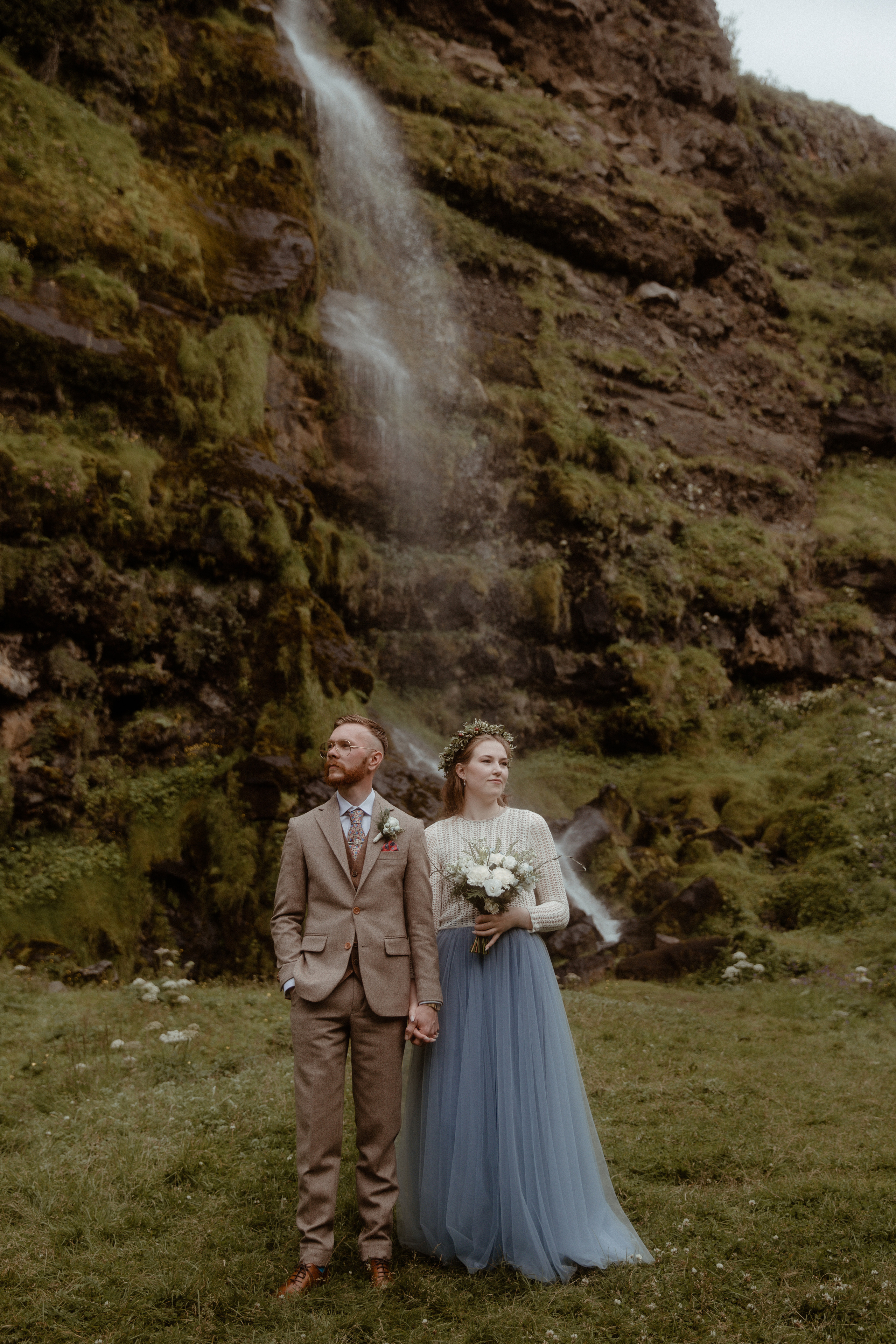 Iceland Secret Waterfall Elopement. Iceland elopement photo and video | Nikolaichik Photo