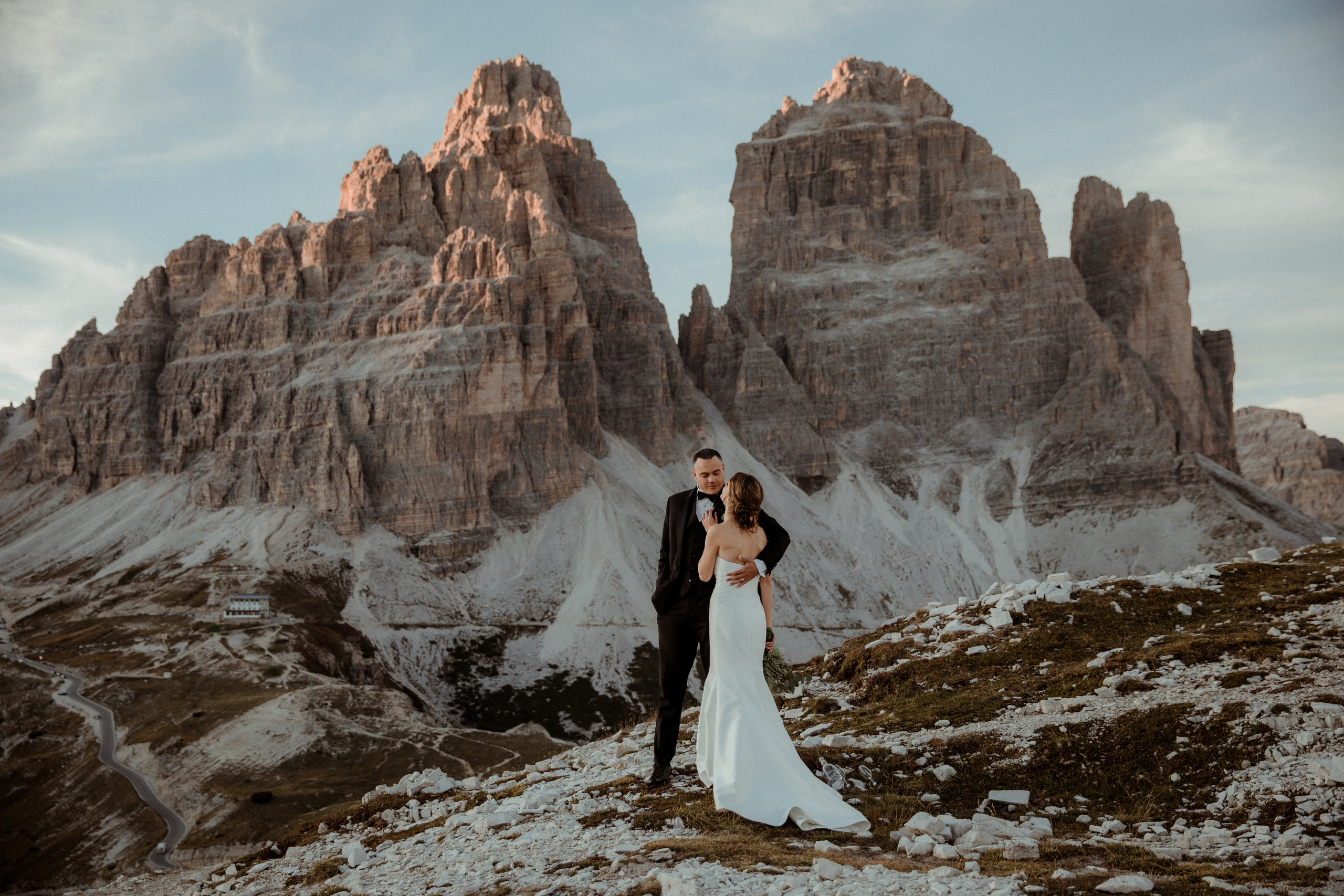 Sunrise Dolomites Elopement. Iceland elopement photographer & videographer