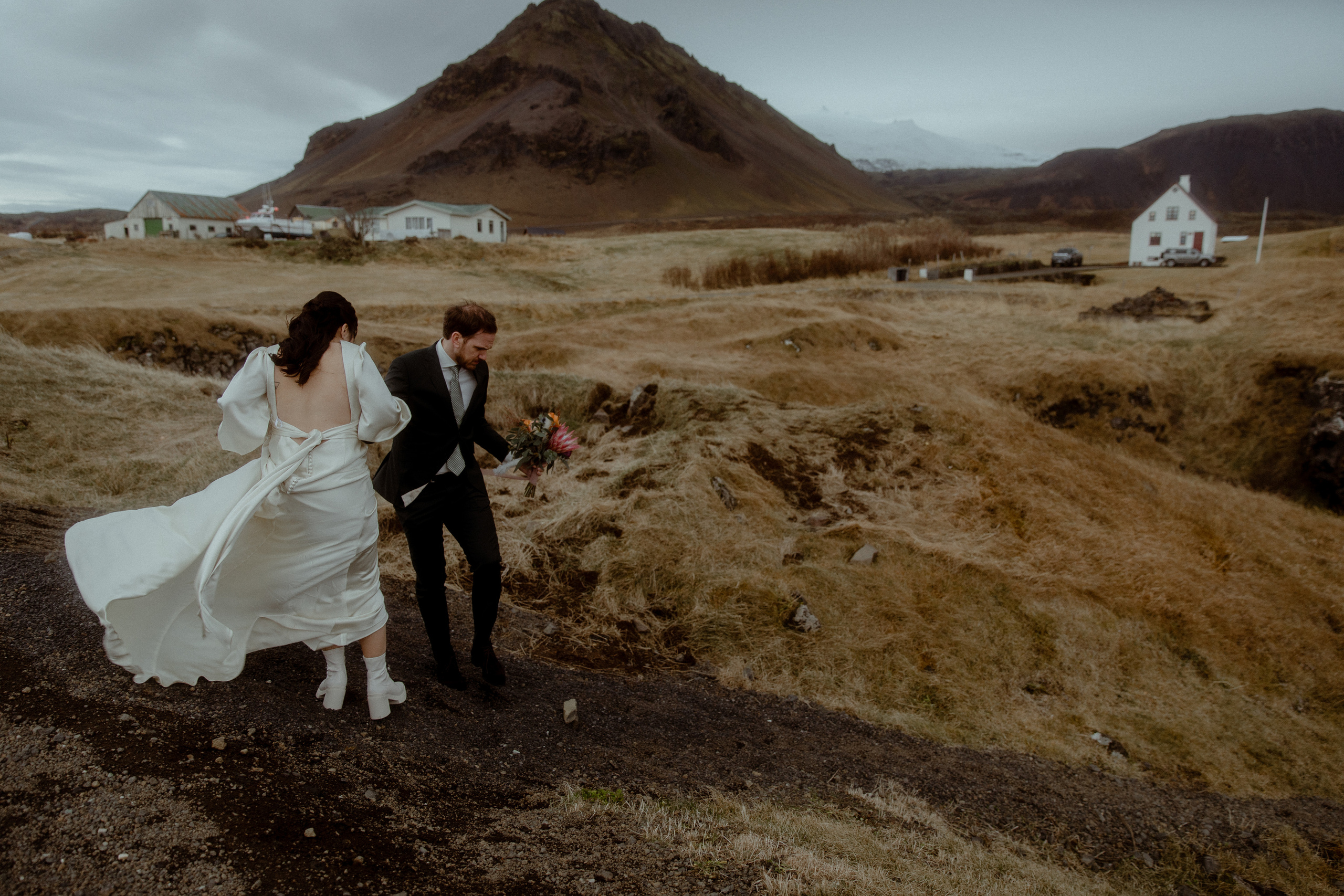 Elopement at Snaefellsnes Iceland | Wedding photos with Icelandic horses. Iceland elopement photo and video | Nikolaichik Photo