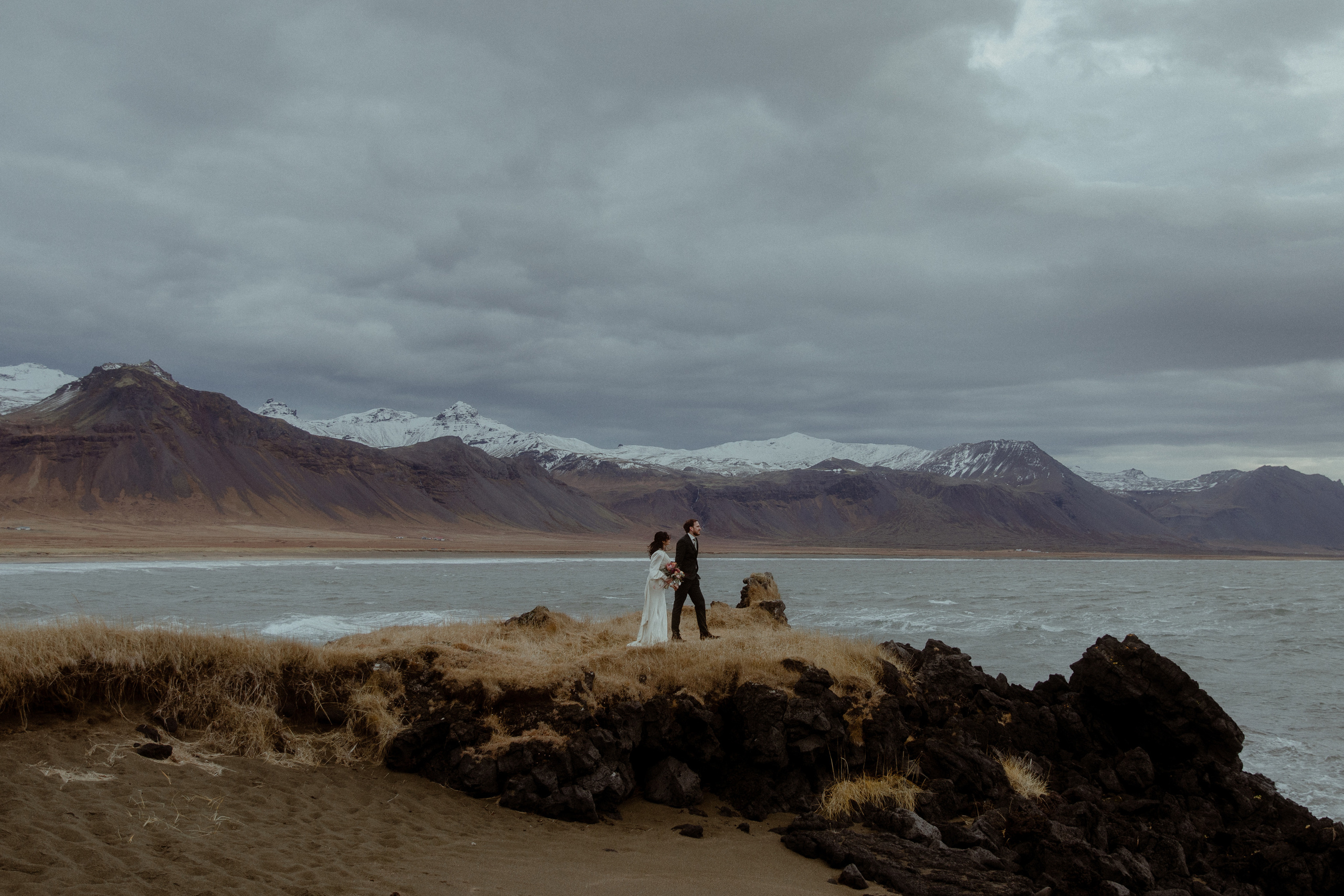 Elopement at Snaefellsnes Iceland | Wedding photos with Icelandic horses. Iceland elopement photo and video | Nikolaichik Photo