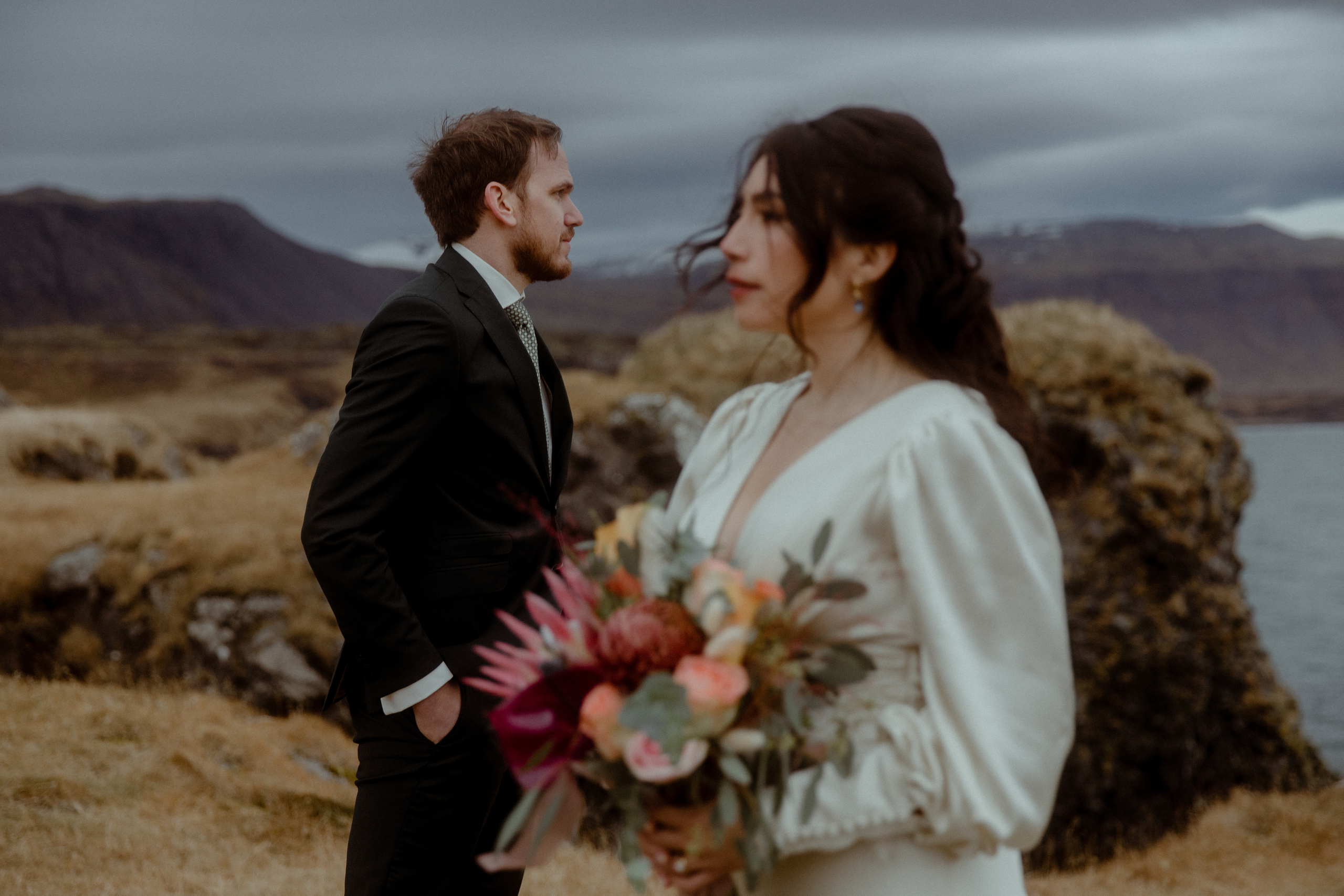 Elopement at Snaefellsnes Iceland | Wedding photos with Icelandic horses. Iceland elopement photo and video | Nikolaichik Photo
