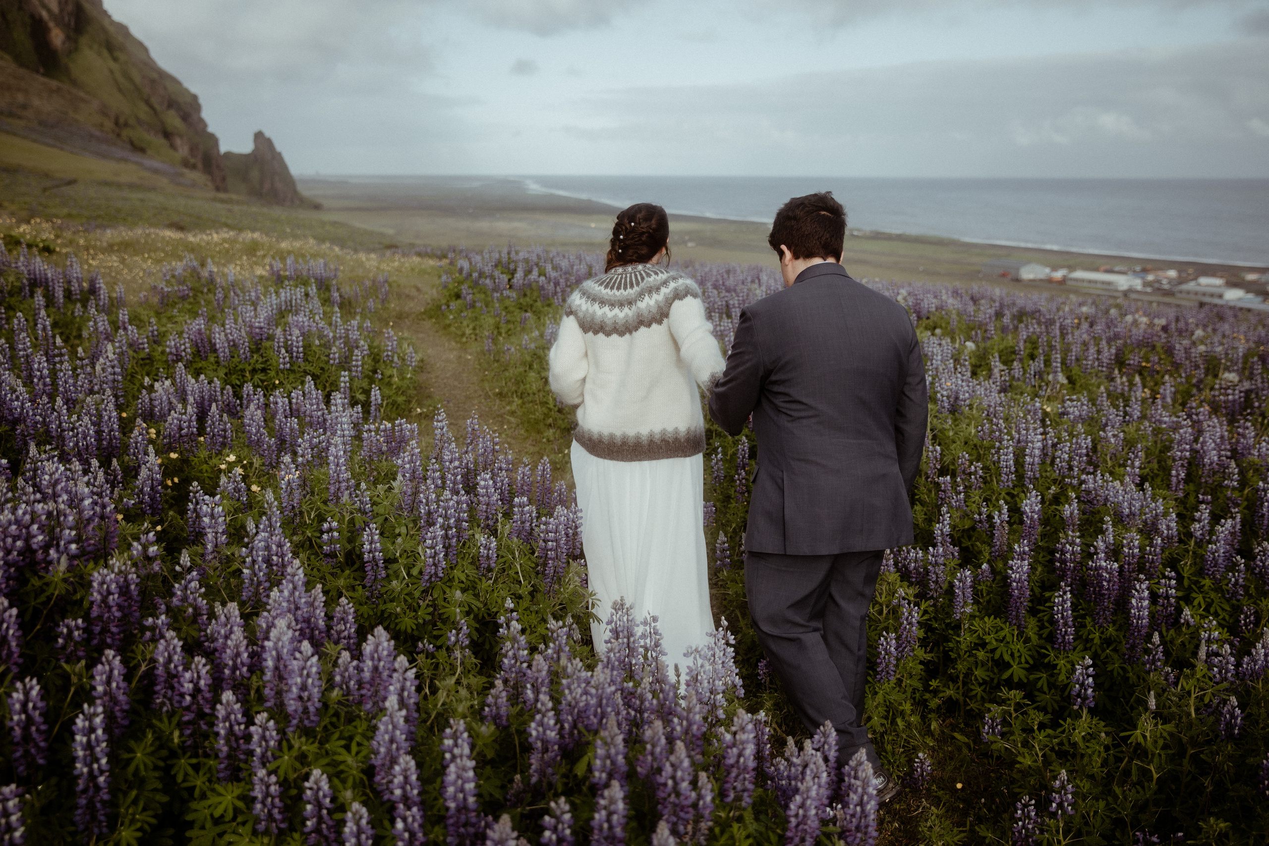Private Black Sand Beach Elopement. Iceland elopement photographer & videographer