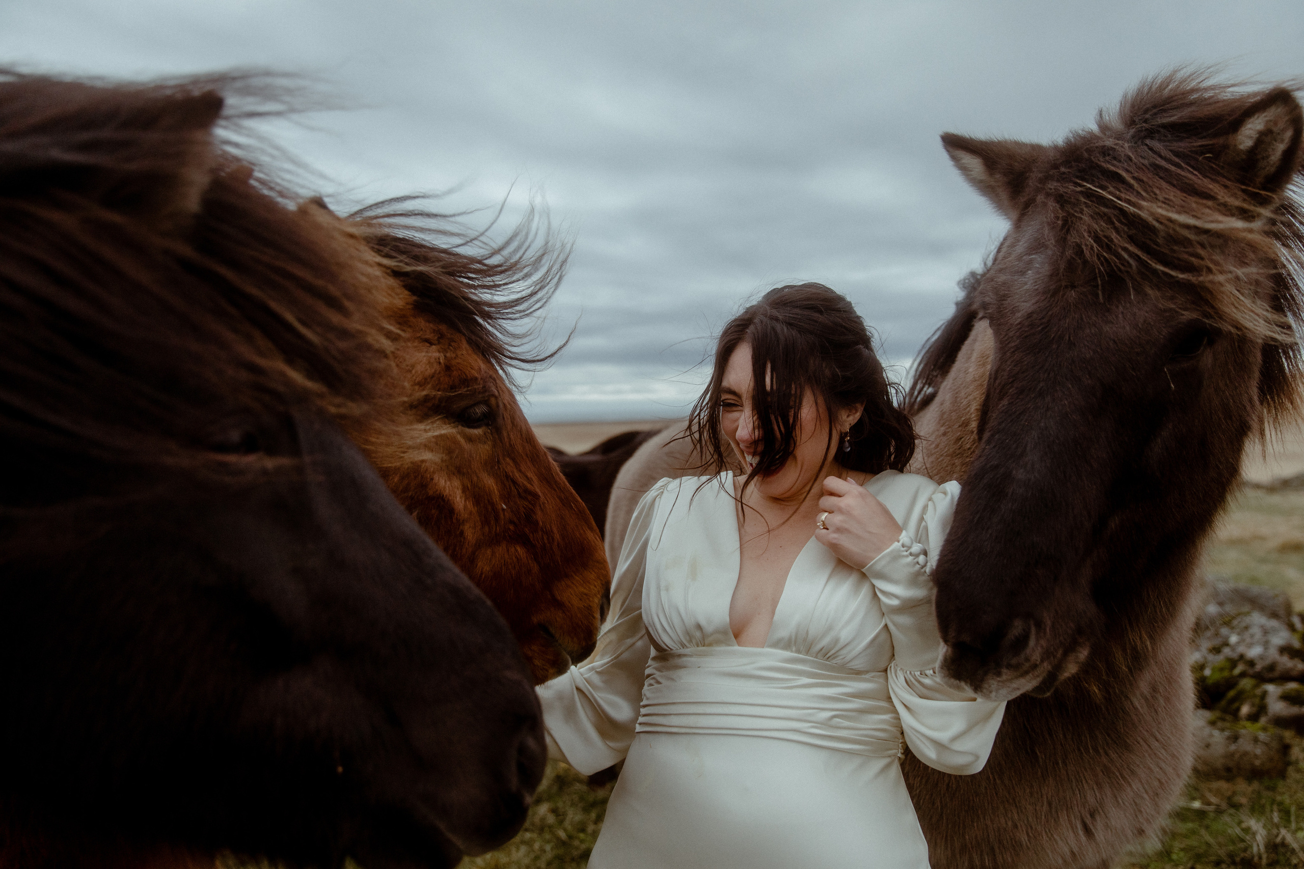 Elopement at Snaefellsnes Iceland | Wedding photos with Icelandic horses. Iceland elopement photo and video | Nikolaichik Photo