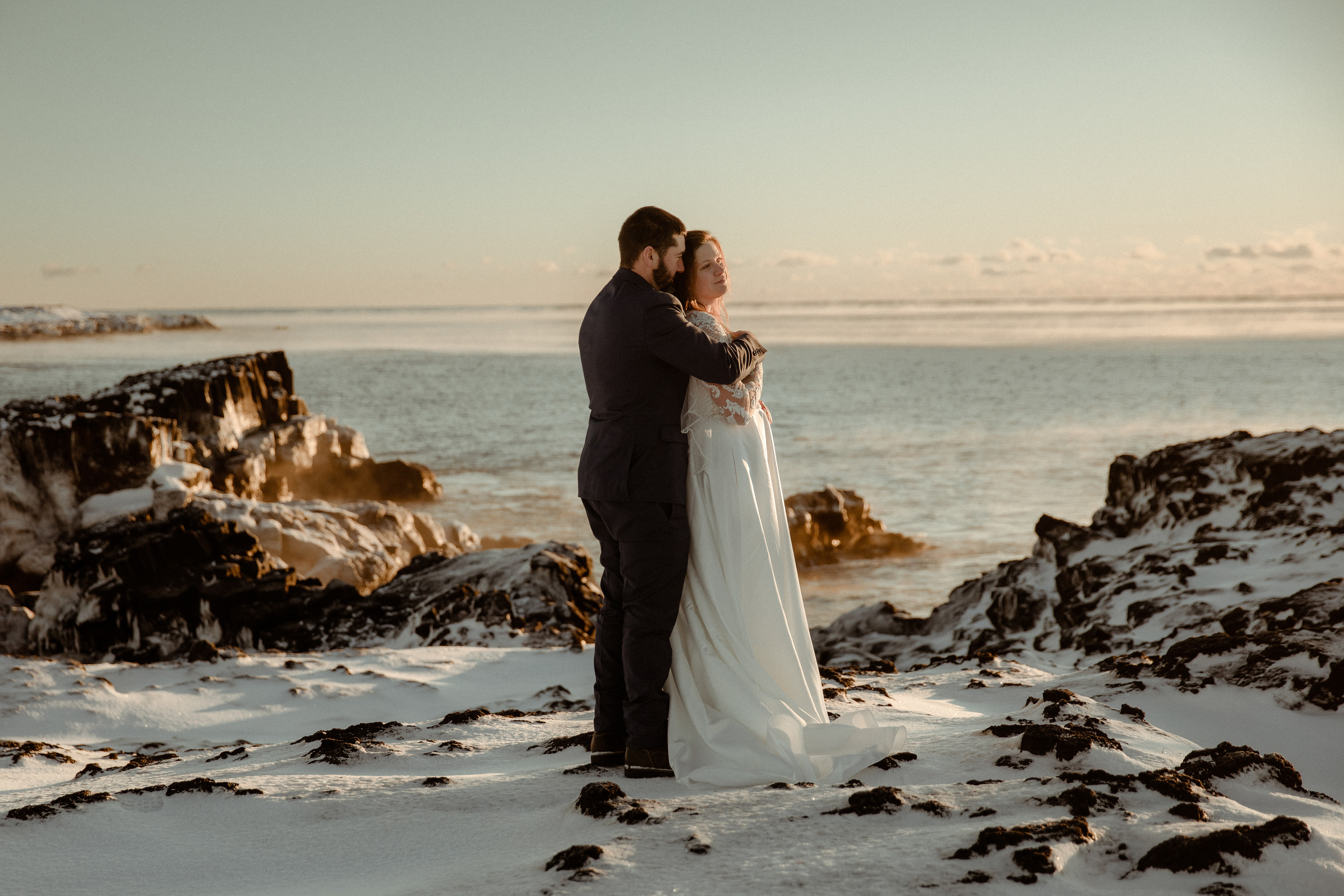 Golden Hour Elopement in Iceland. Iceland elopement photographer & videographer