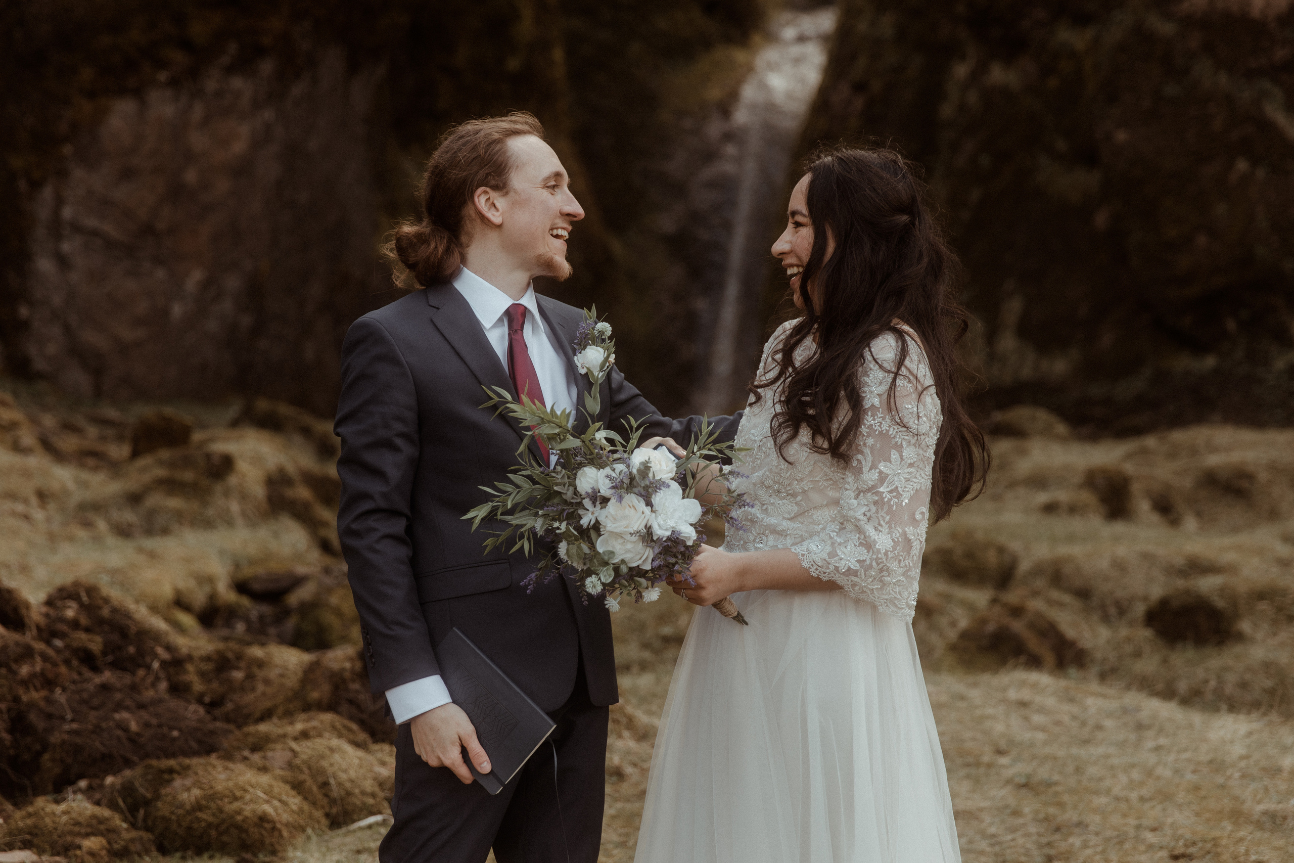 Hiking Iceland Elopement. Iceland elopement photographer & videographer