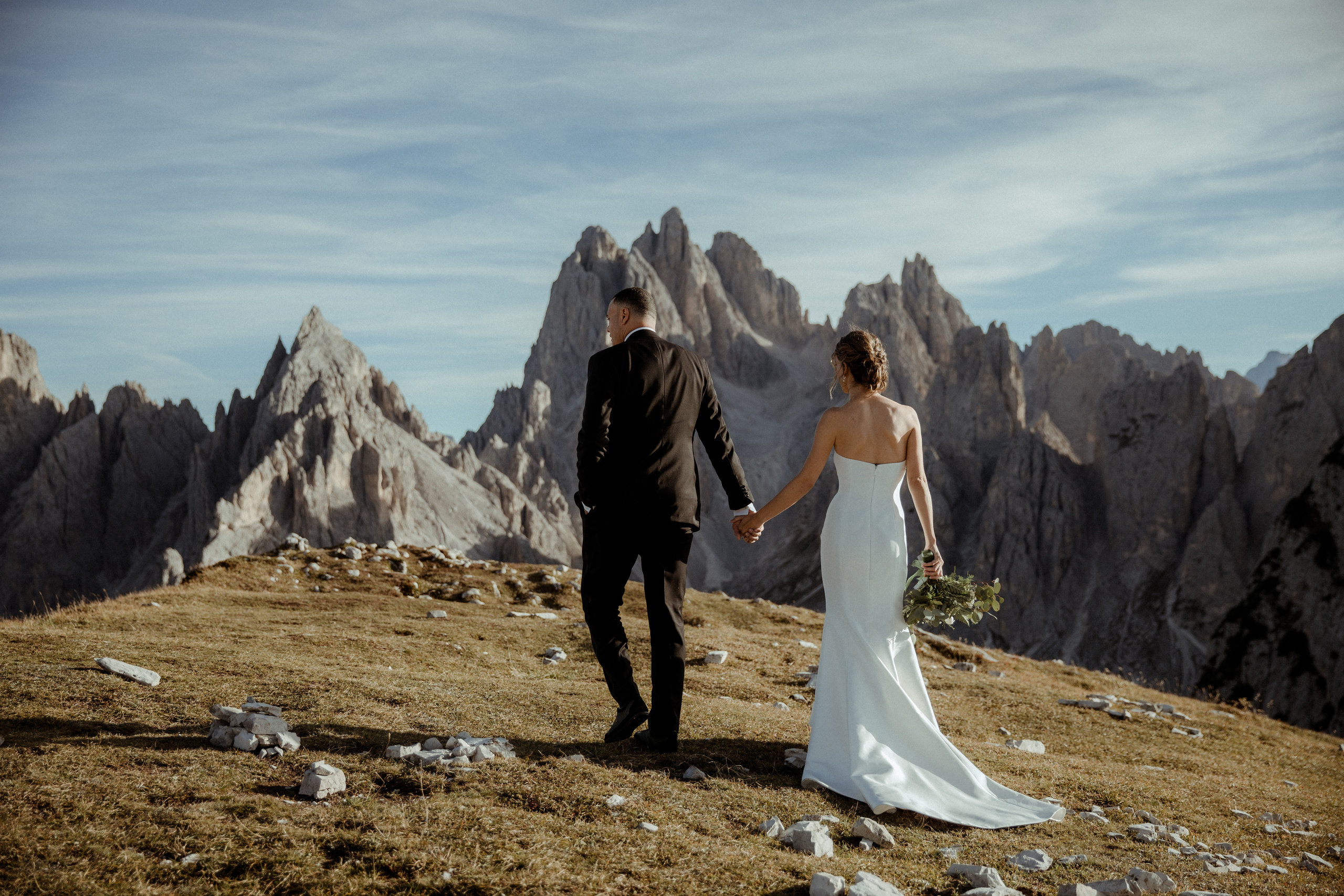 Sunrise Dolomites Elopement. Iceland elopement photographer & videographer