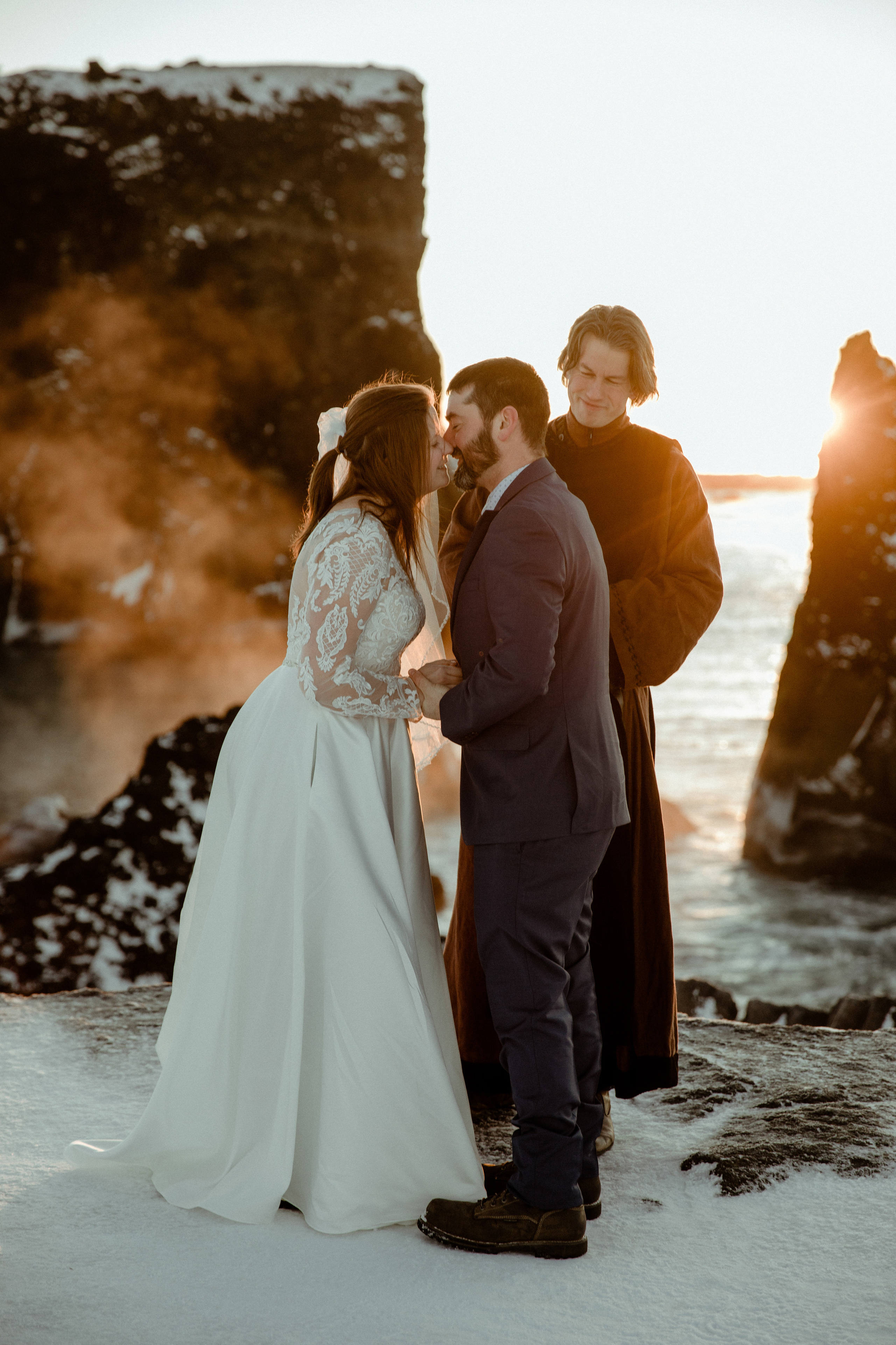 Golden Hour Elopement in Iceland. Iceland elopement photographer & videographer