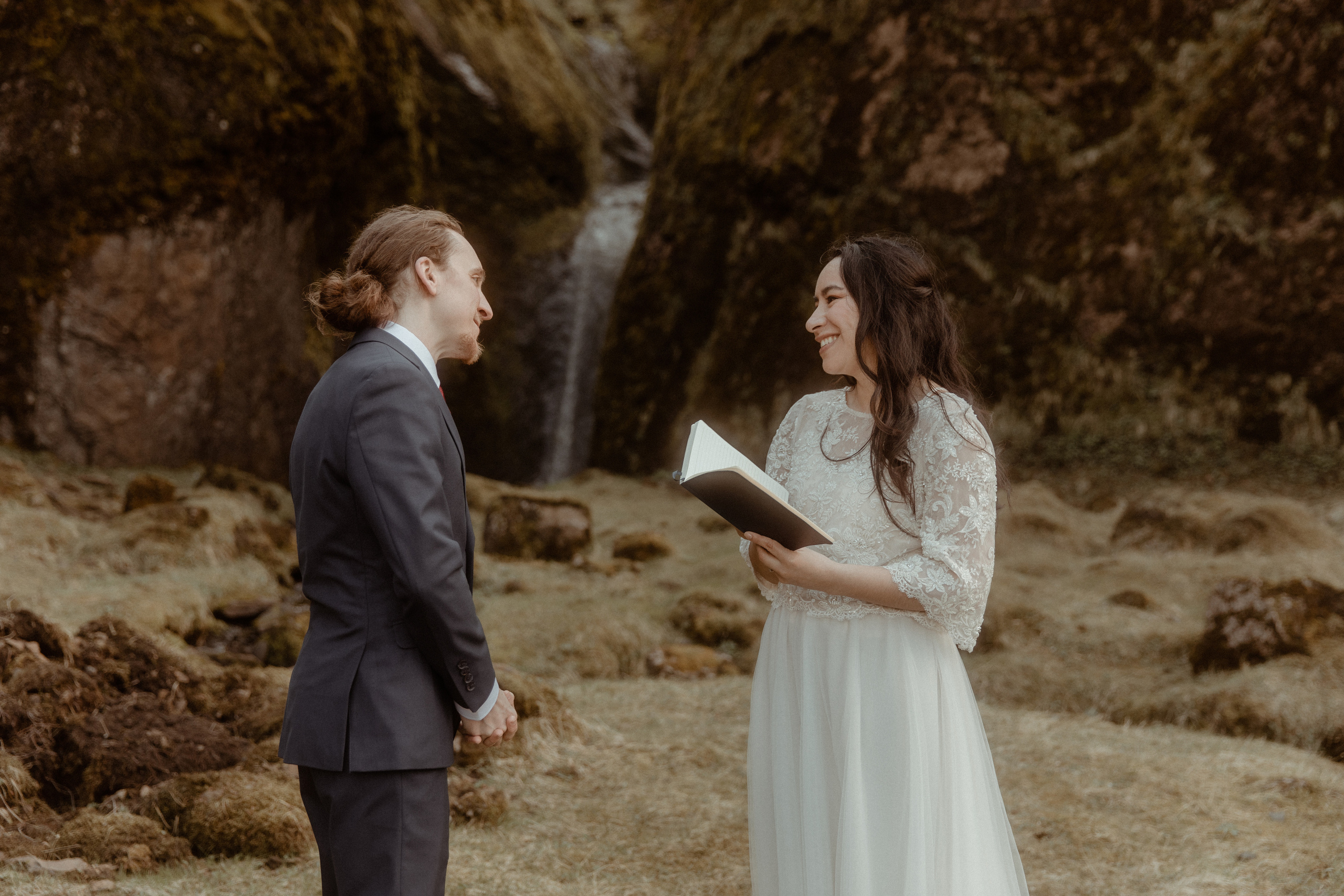Hiking Iceland Elopement. Iceland elopement photographer & videographer